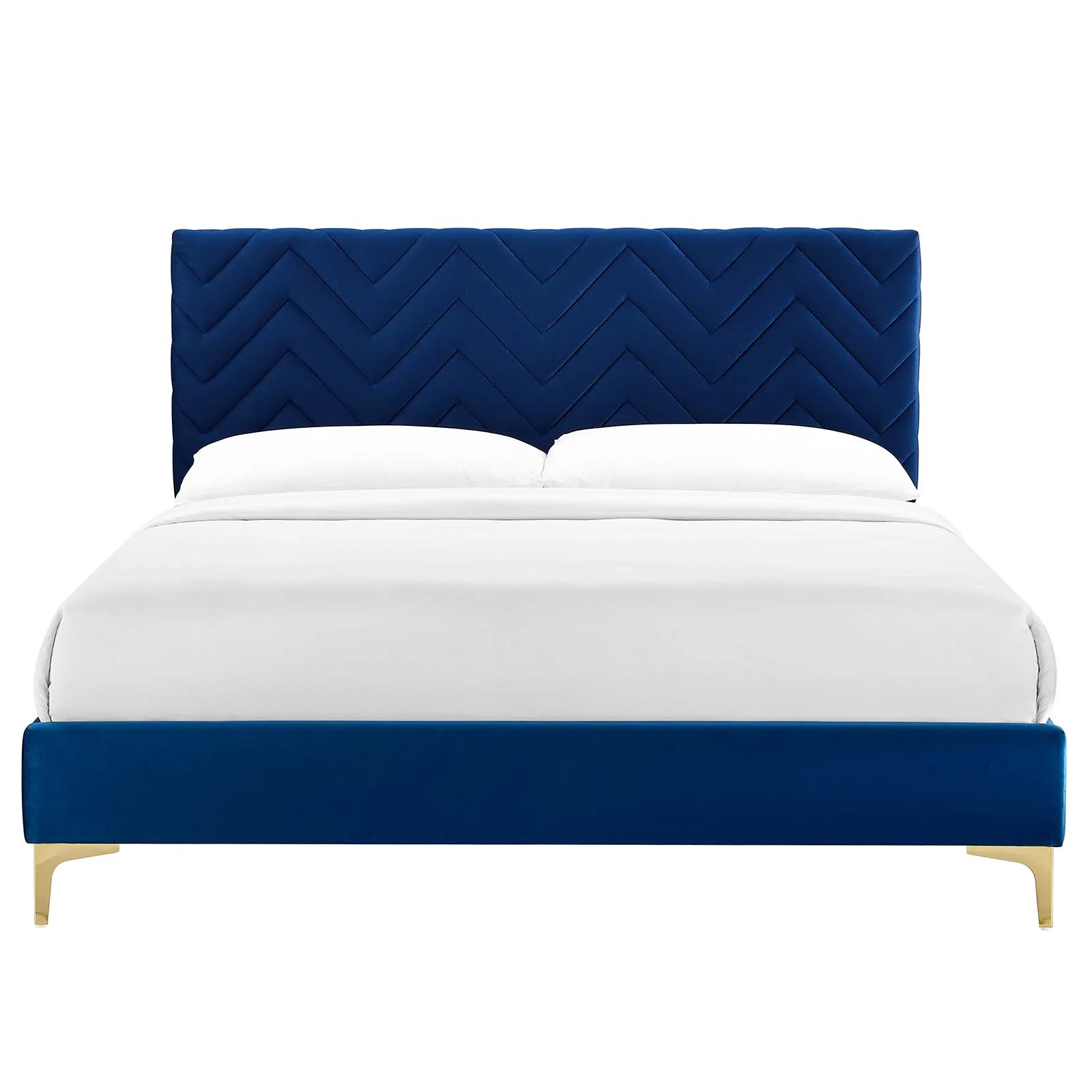 Leah Chevron Tufted Performance Velvet King Platform Bed By Modway - MOD-7013 - Image 19