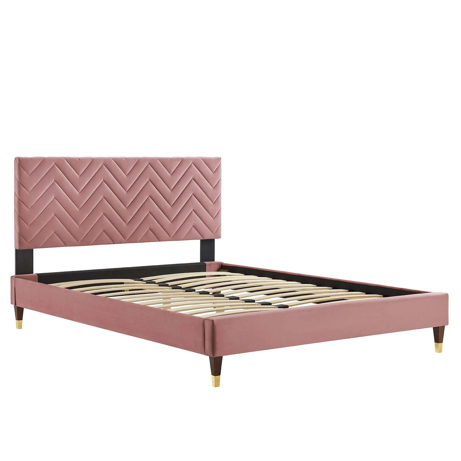 Leah Chevron Tufted Performance Velvet Queen Platform Bed By Modway - MOD-6969 - Image 12