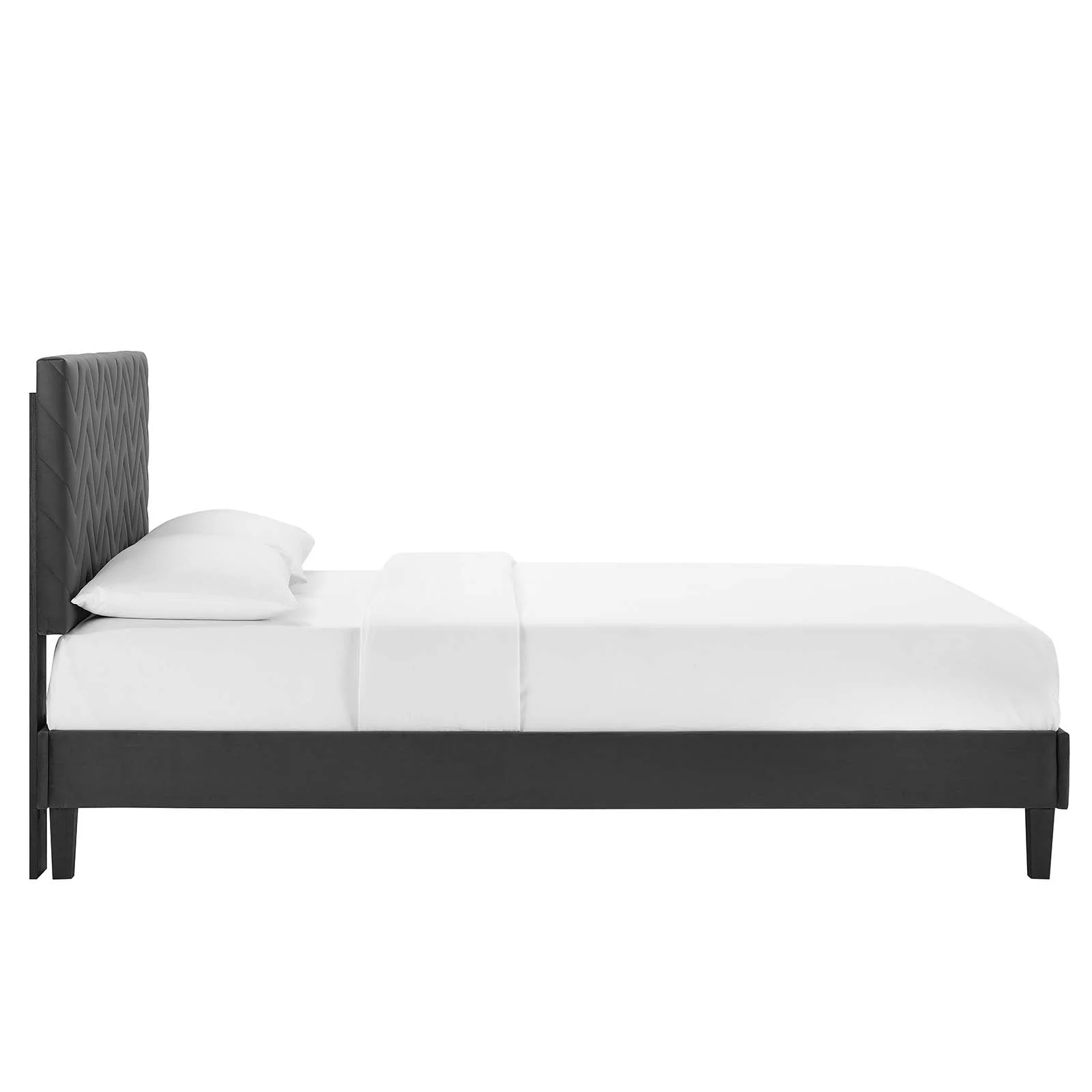 Leah Chevron Tufted Performance Velvet Queen Platform Bed By Modway - MOD-6973 - Image 3