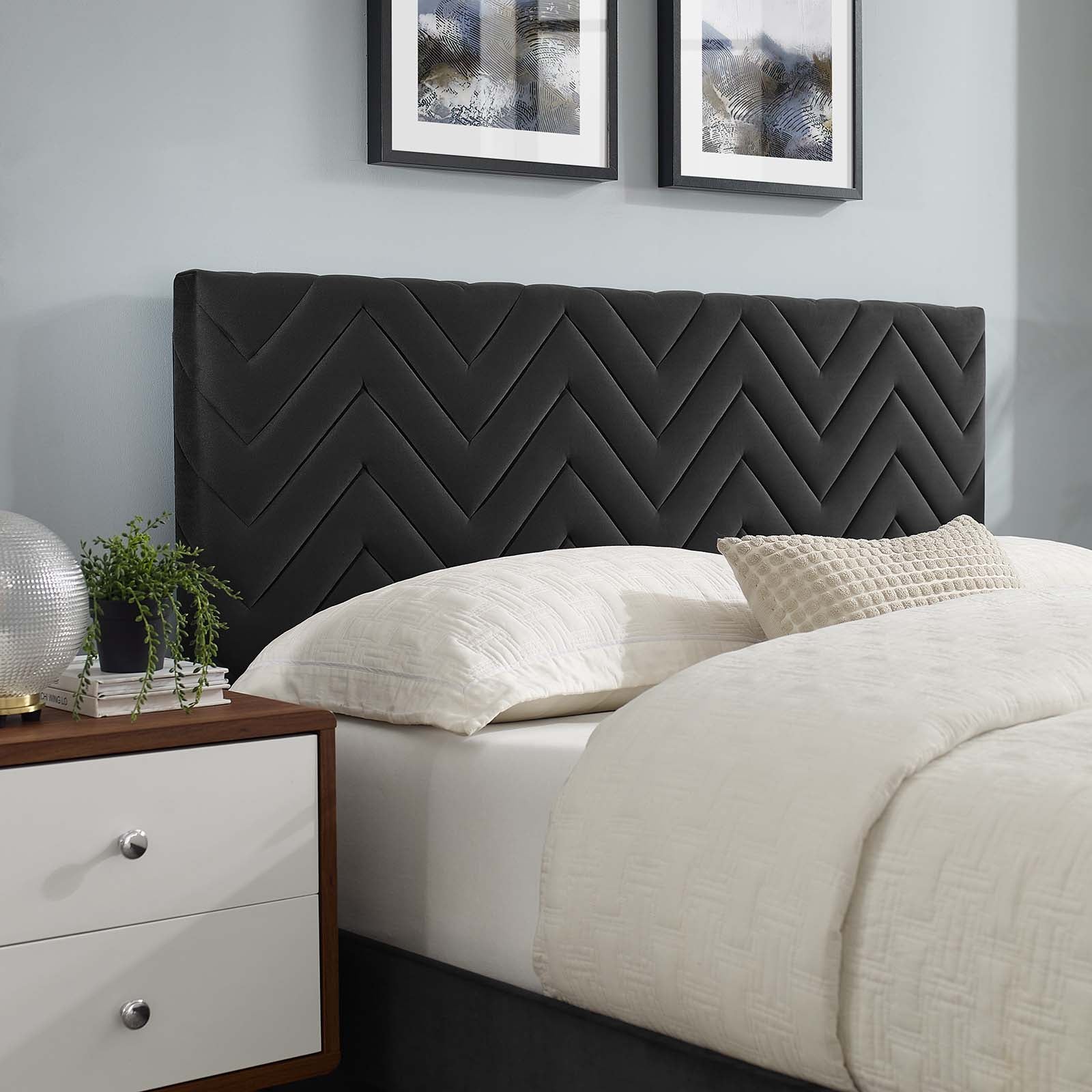 Leah Chevron Tufted Performance Velvet Queen Platform Bed By Modway - MOD-6973 - Image 8