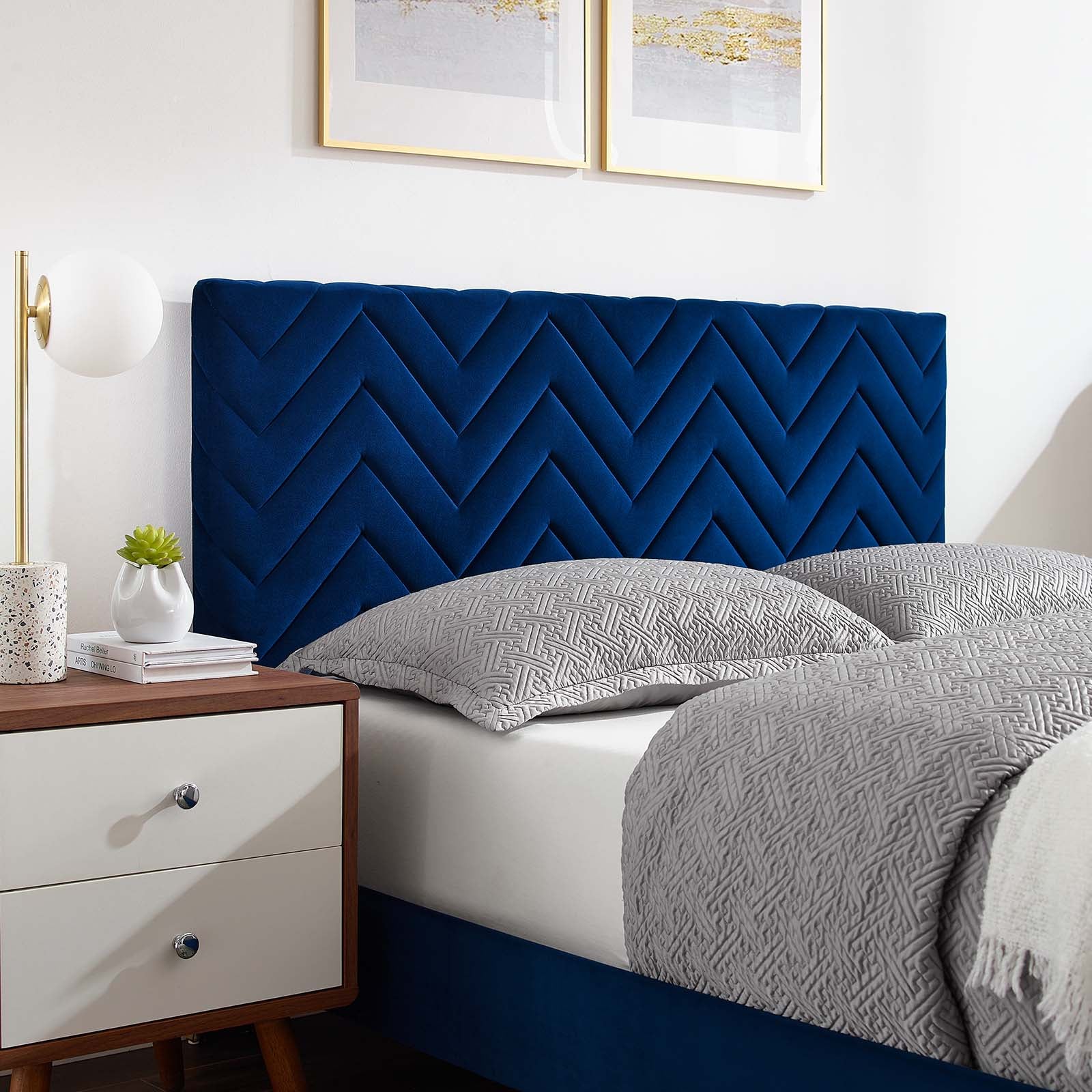 Leah Chevron Tufted Performance Velvet Queen Platform Bed By Modway - MOD-6977 - Image 23