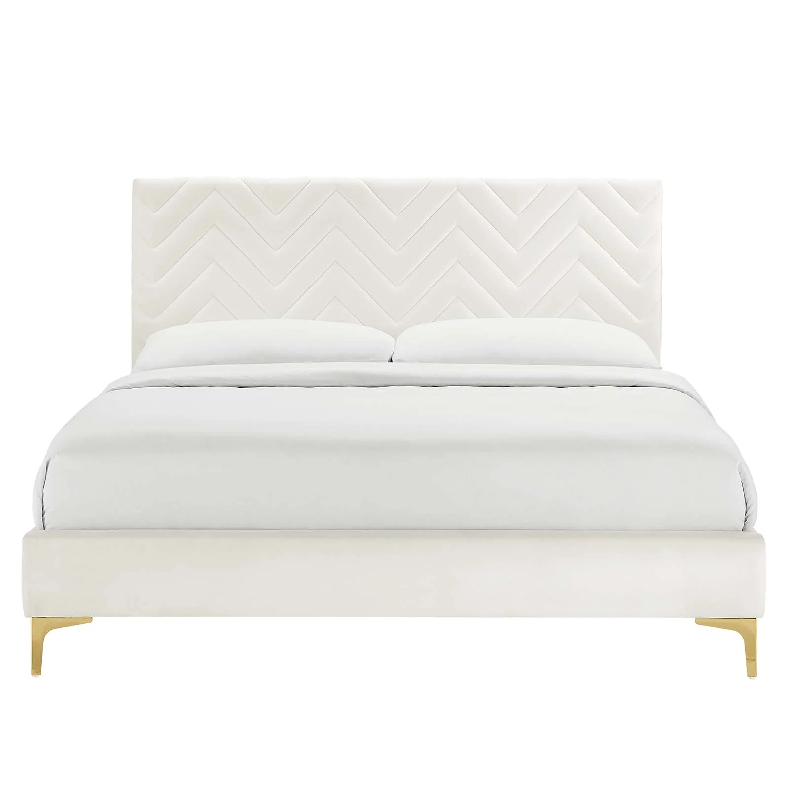 Leah Chevron Tufted Performance Velvet Queen Platform Bed By Modway - MOD-6977 - Image 27