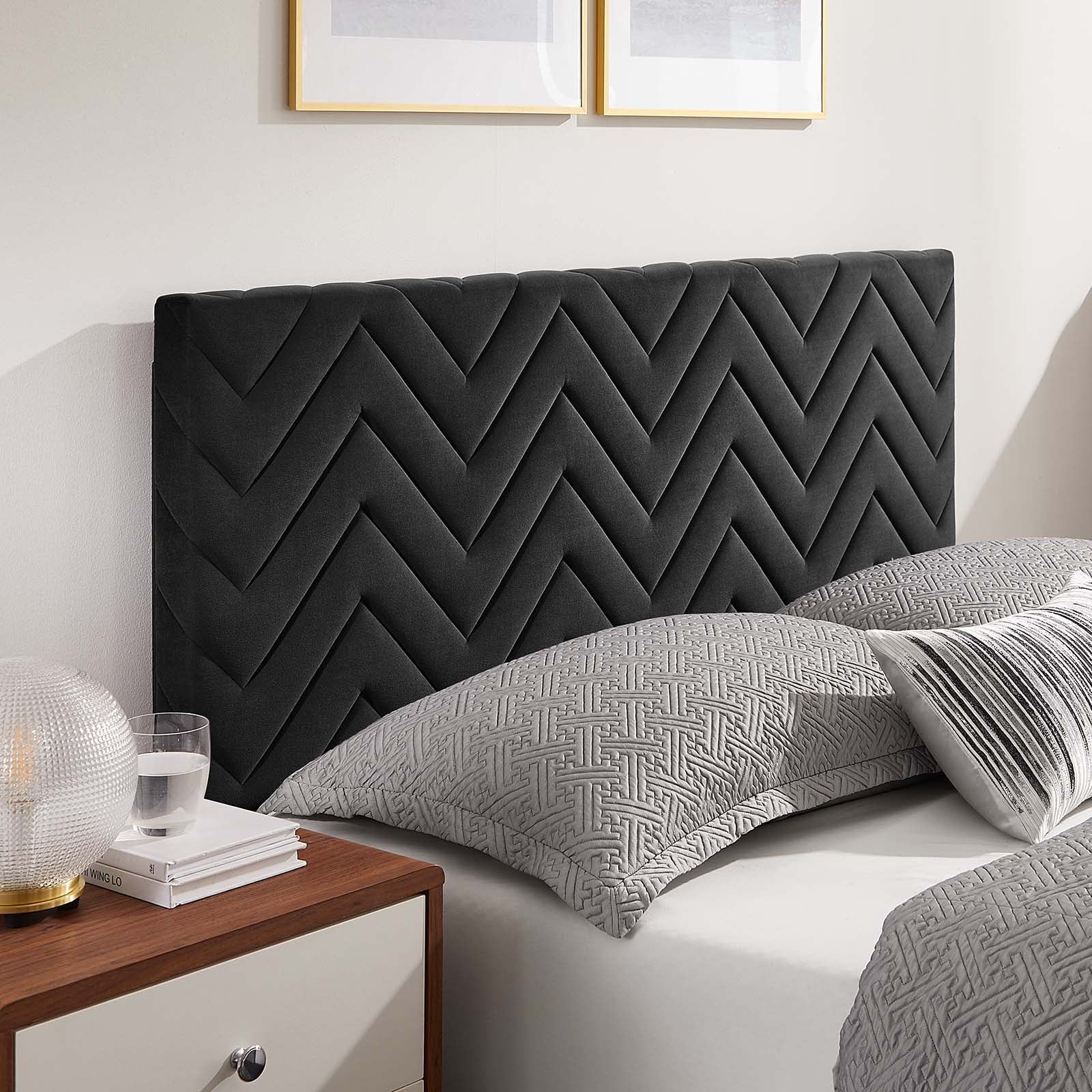 Leah Chevron Tufted Performance Velvet Queen Platform Bed By Modway - MOD-6977 - Image 8