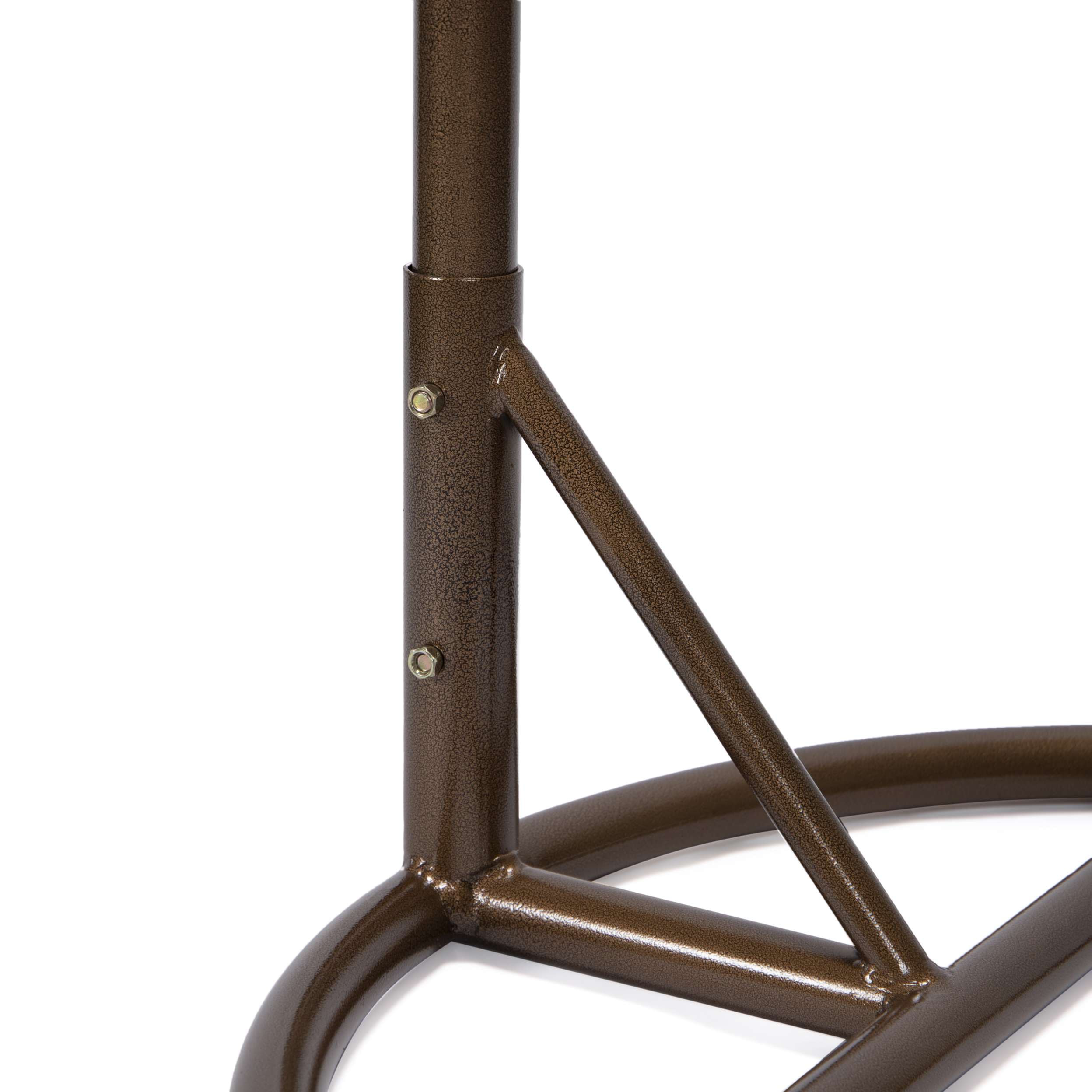 LeisureMod Beige Wicker Hanging Egg Swing Chair - Image 17