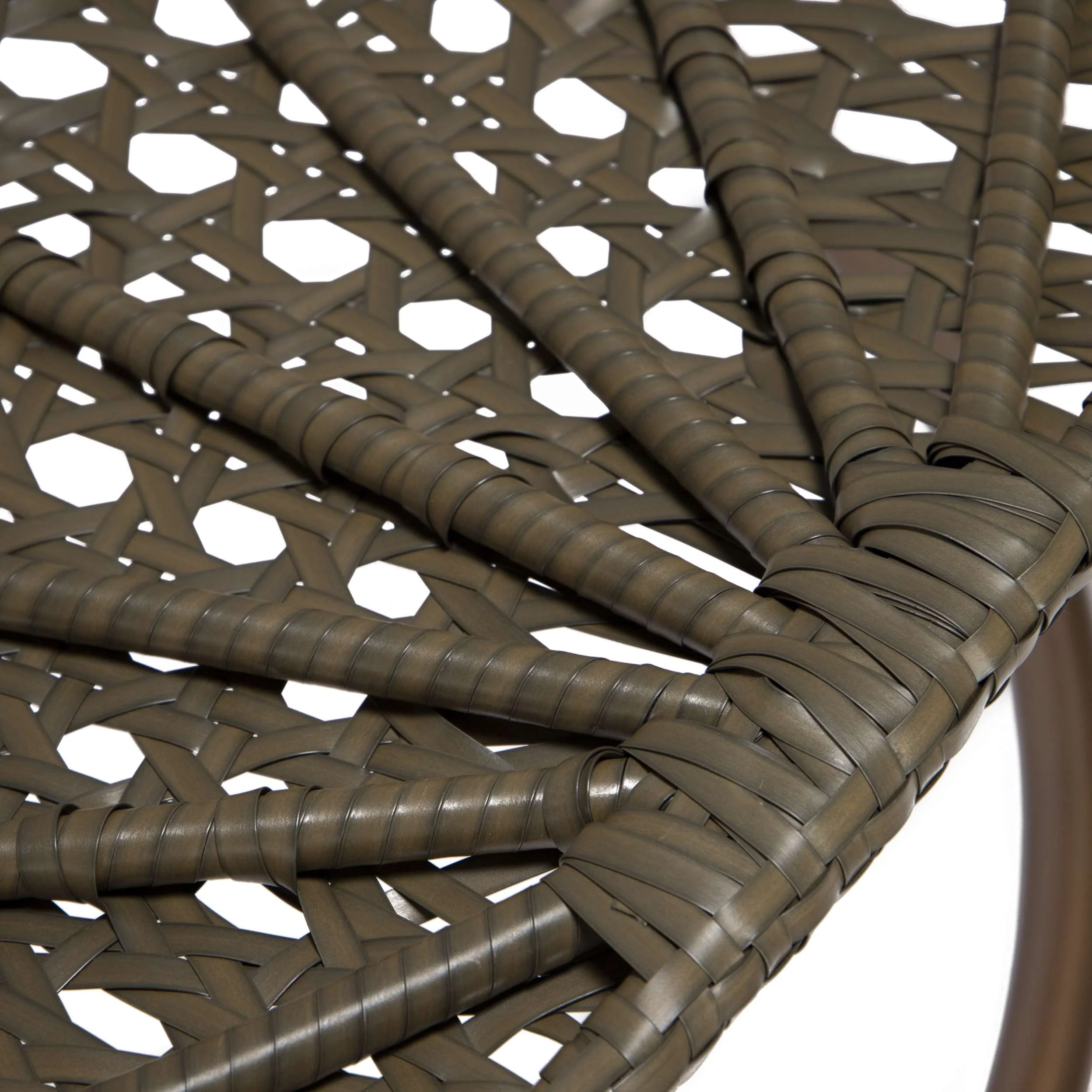 LeisureMod Beige Wicker Hanging Egg Swing Chair - Image 75