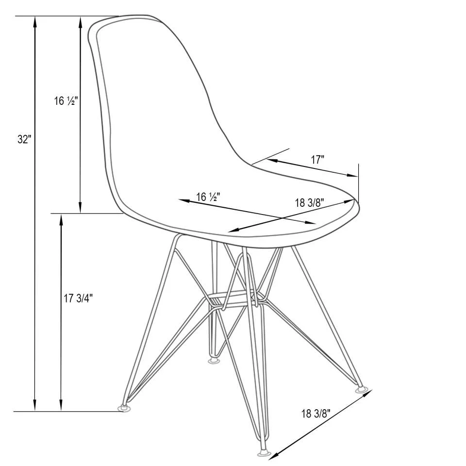 LeisureMod Cresco Molded Eiffel Side Chair with Gold Base - CR19TBLG - Image 17