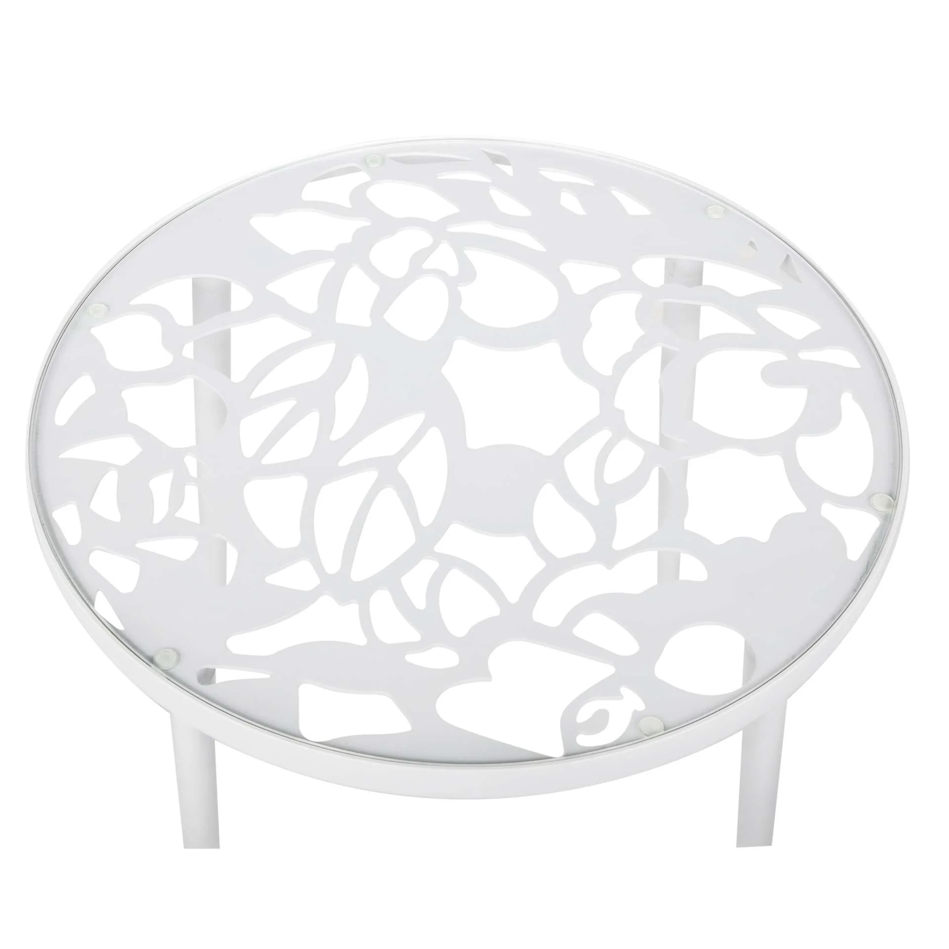 LeisureMod Devon Mid-Century Modern 3-Piece Aluminum Outdoor Patio Dining Set with Tempered Glass Top Table and 2 Stackable
 - DT20CABL2 - Image 55