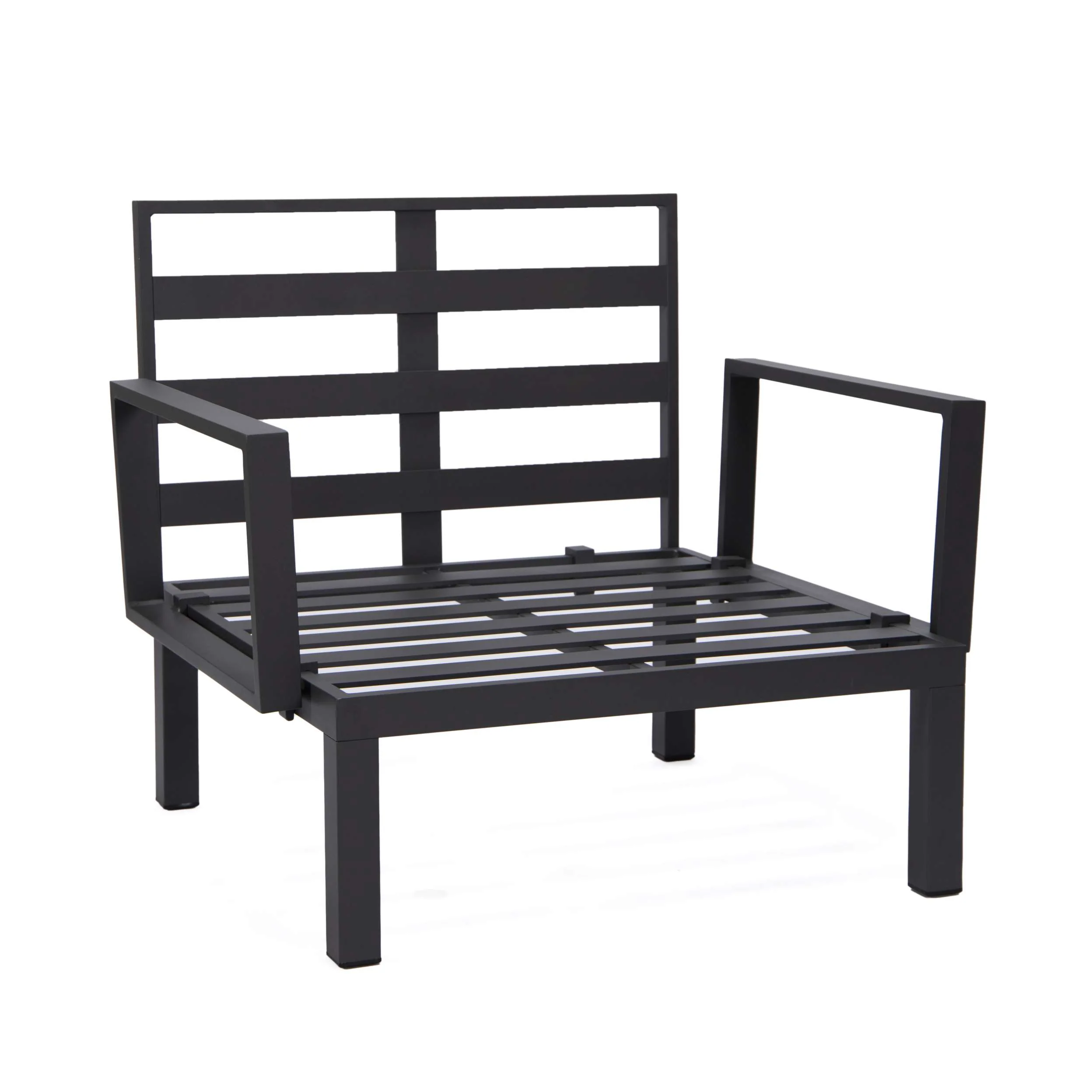LeisureMod Hamilton 6-Piece Aluminum Patio Conversation Set With Cushions - Image 30
