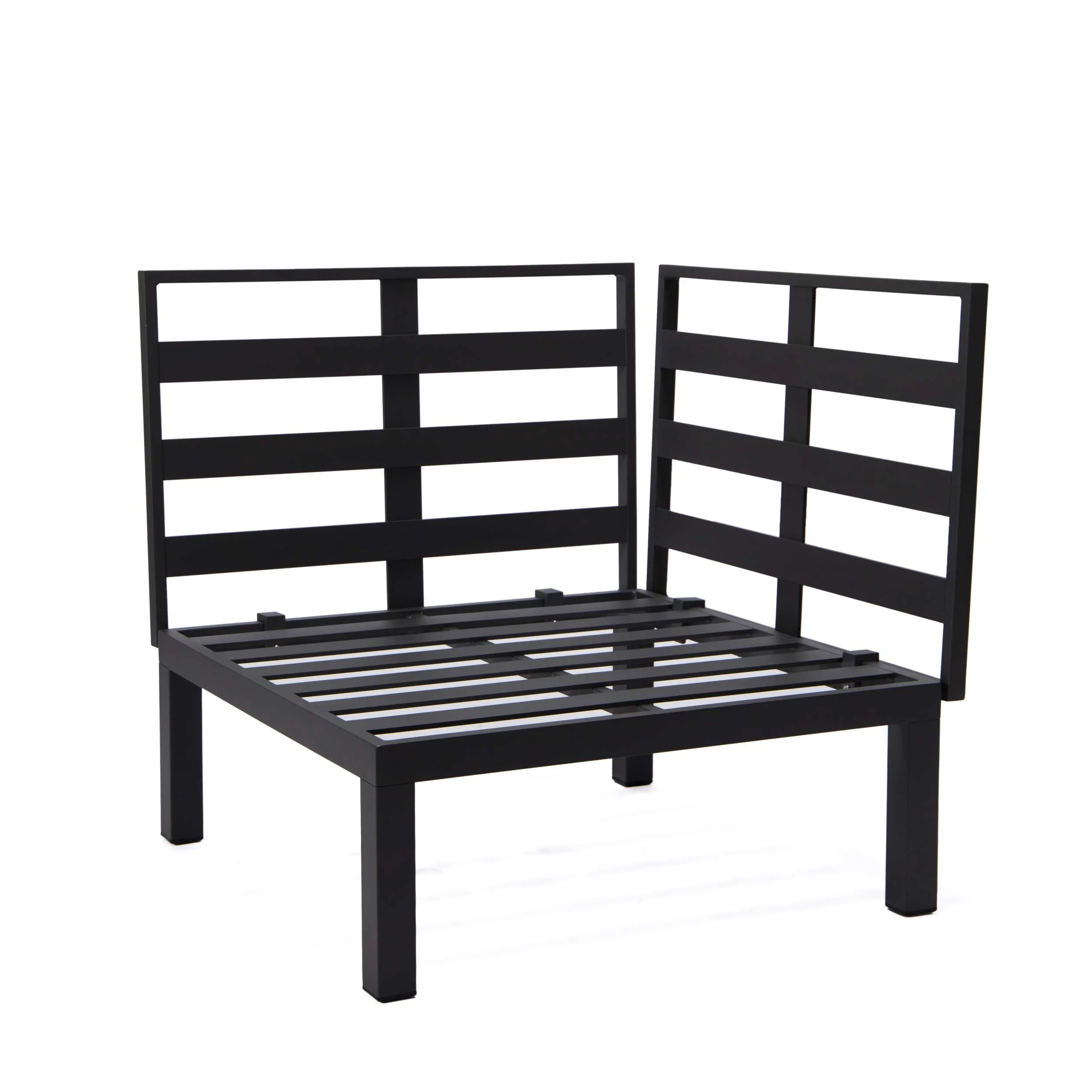 LeisureMod Hamilton 6-Piece Aluminum Patio Conversation Set With Cushions - Image 65