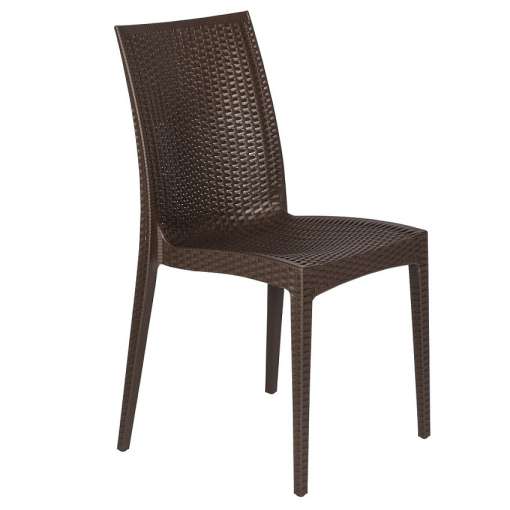 LeisureMod Mace 3-Piece Outdoor Dining Set with Plastic Square Table and 2 Stackable Chairs with Weave Design - Image 38
