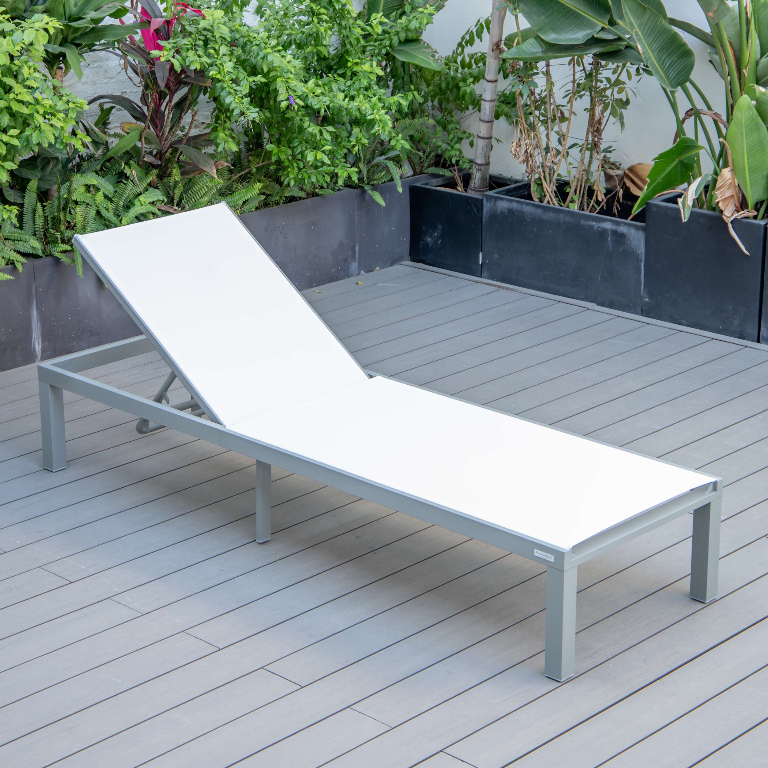 LeisureMod Marlin Modern Aluminum Outdoor Patio Chaise Lounge Chair Set of 2 - MLGRCF21-77BL2 - Image 137