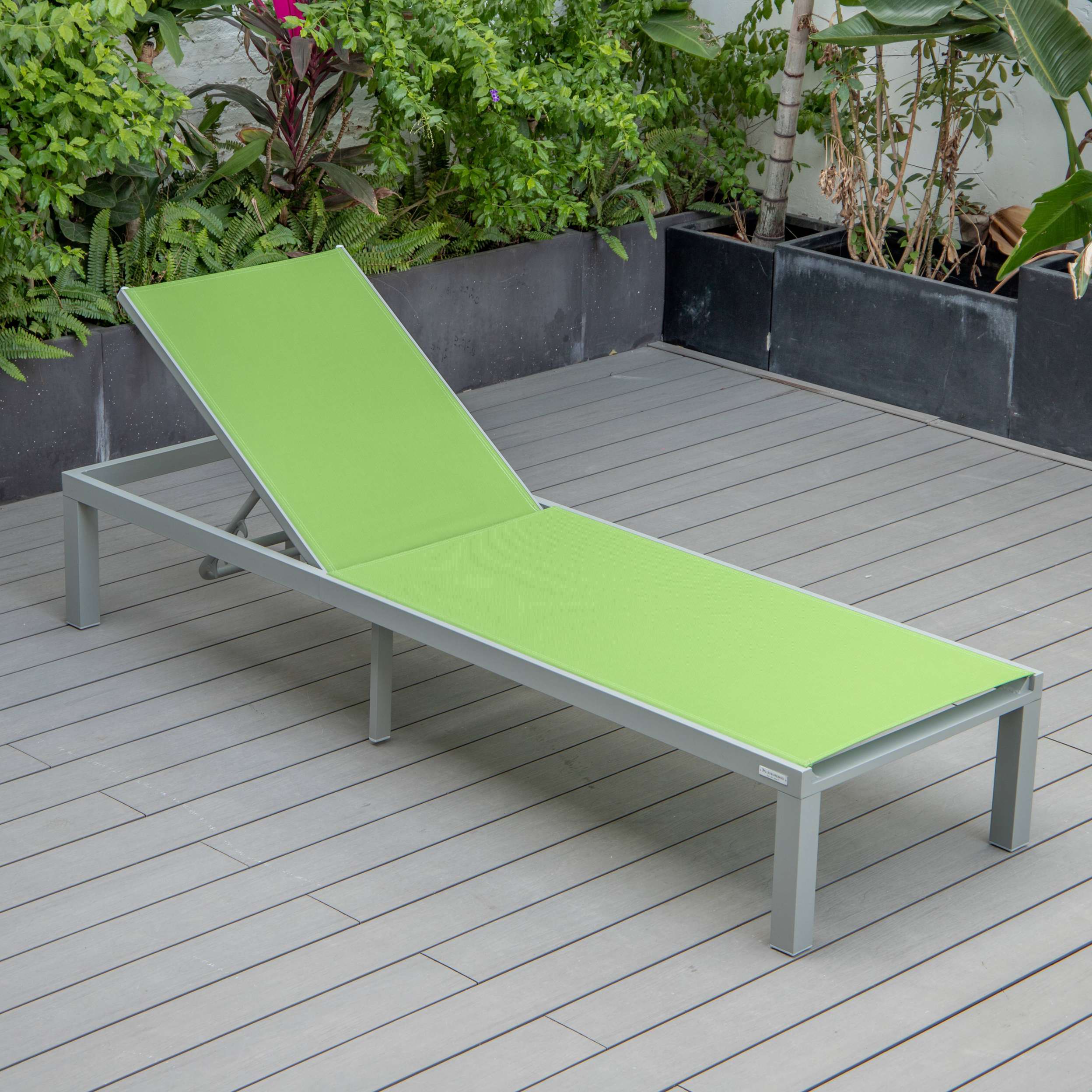 LeisureMod Marlin Modern Aluminum Outdoor Patio Chaise Lounge Chair Set of 2 - MLGRCF21-77BL2 - Image 68