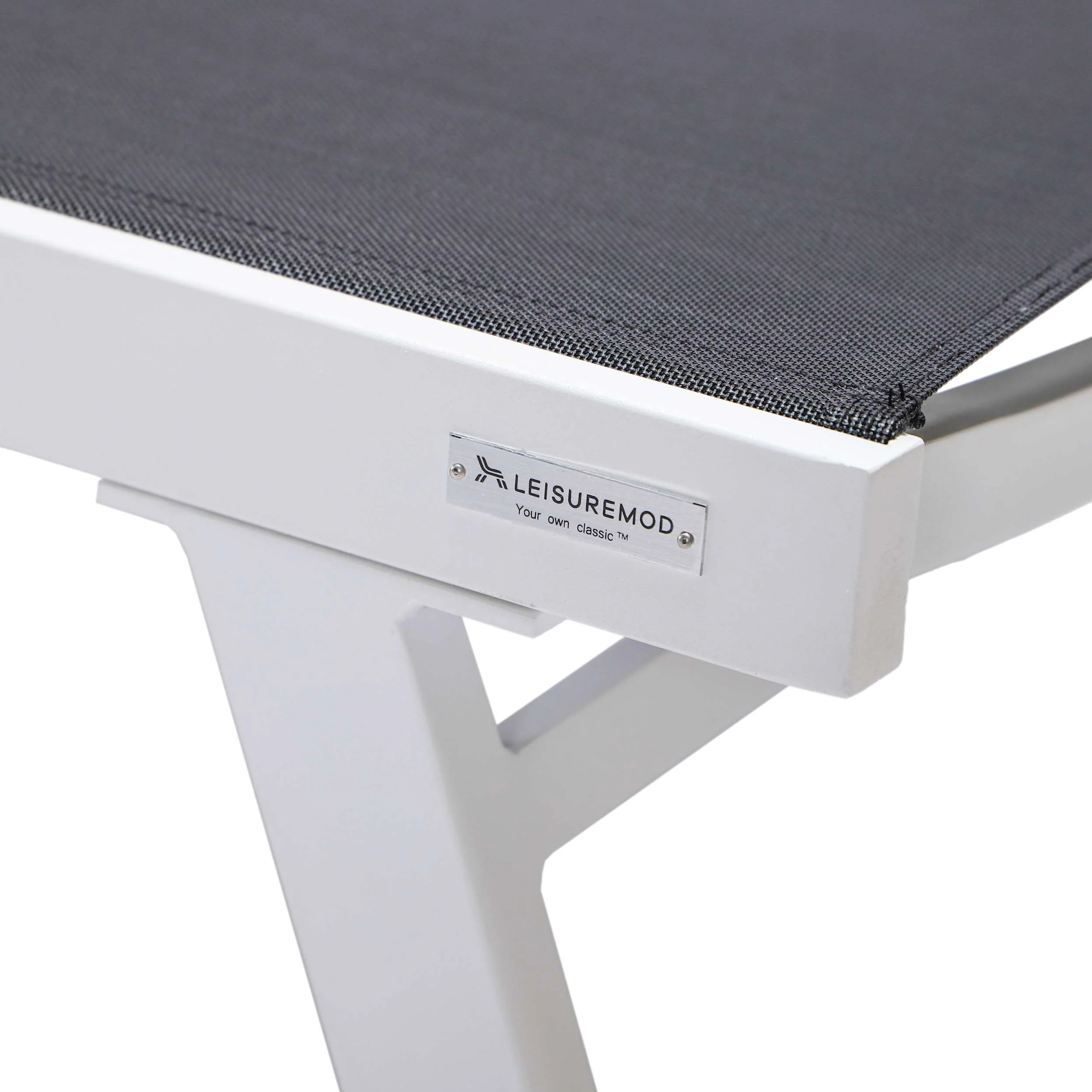 LeisureMod Marlin Modern White Aluminum Outdoor Patio Chaise Lounge Chair - MLAWCF21-77BL - Image 12