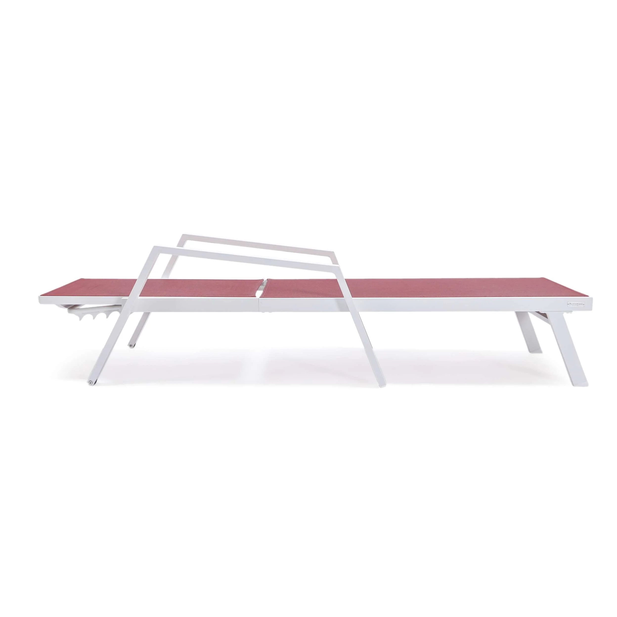 LeisureMod Marlin Modern White Aluminum Outdoor Patio Chaise Lounge Chair - MLAWCF21-77BL - Image 29