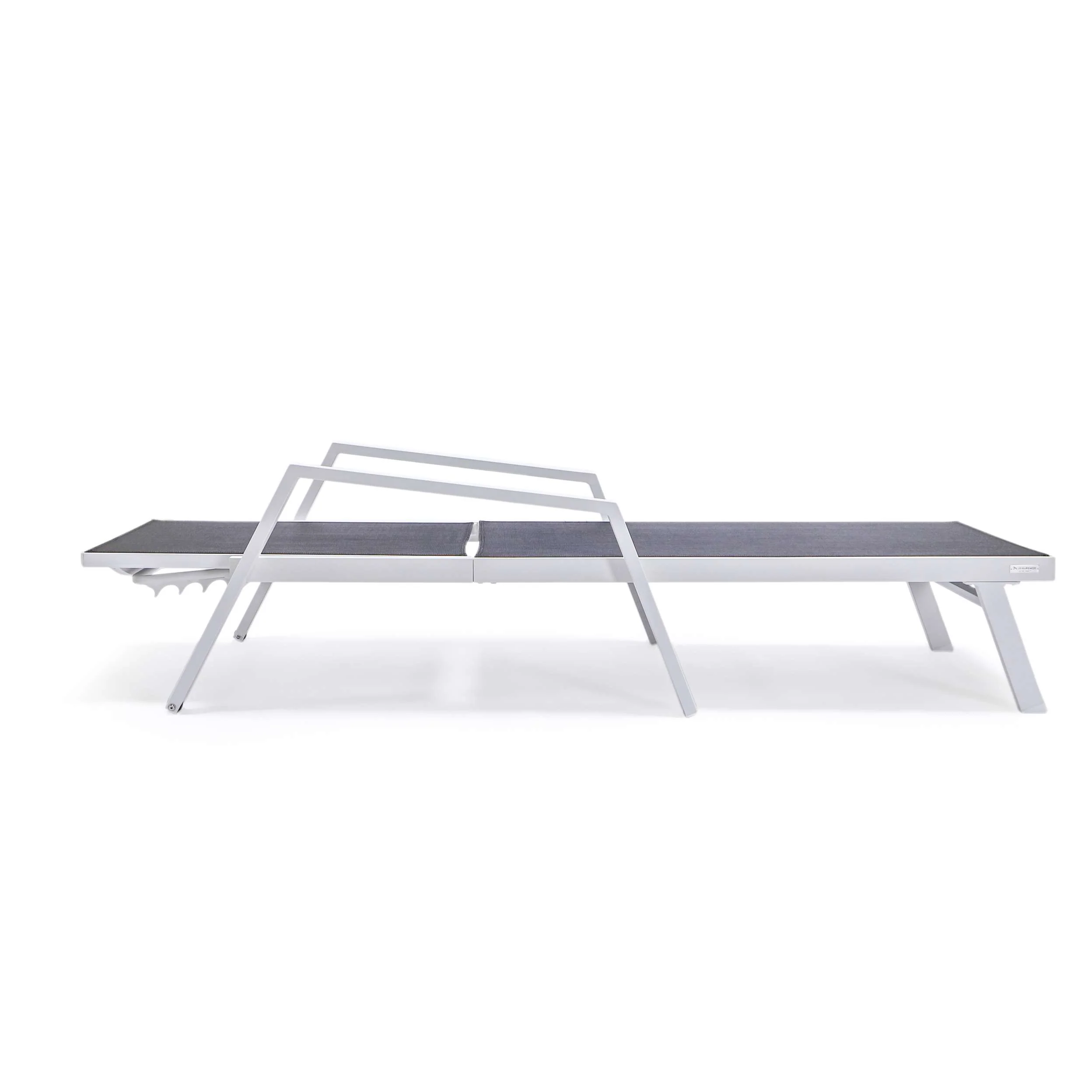 LeisureMod Marlin Modern White Aluminum Outdoor Patio Chaise Lounge Chair - MLAWCF21-77BL - Image 4