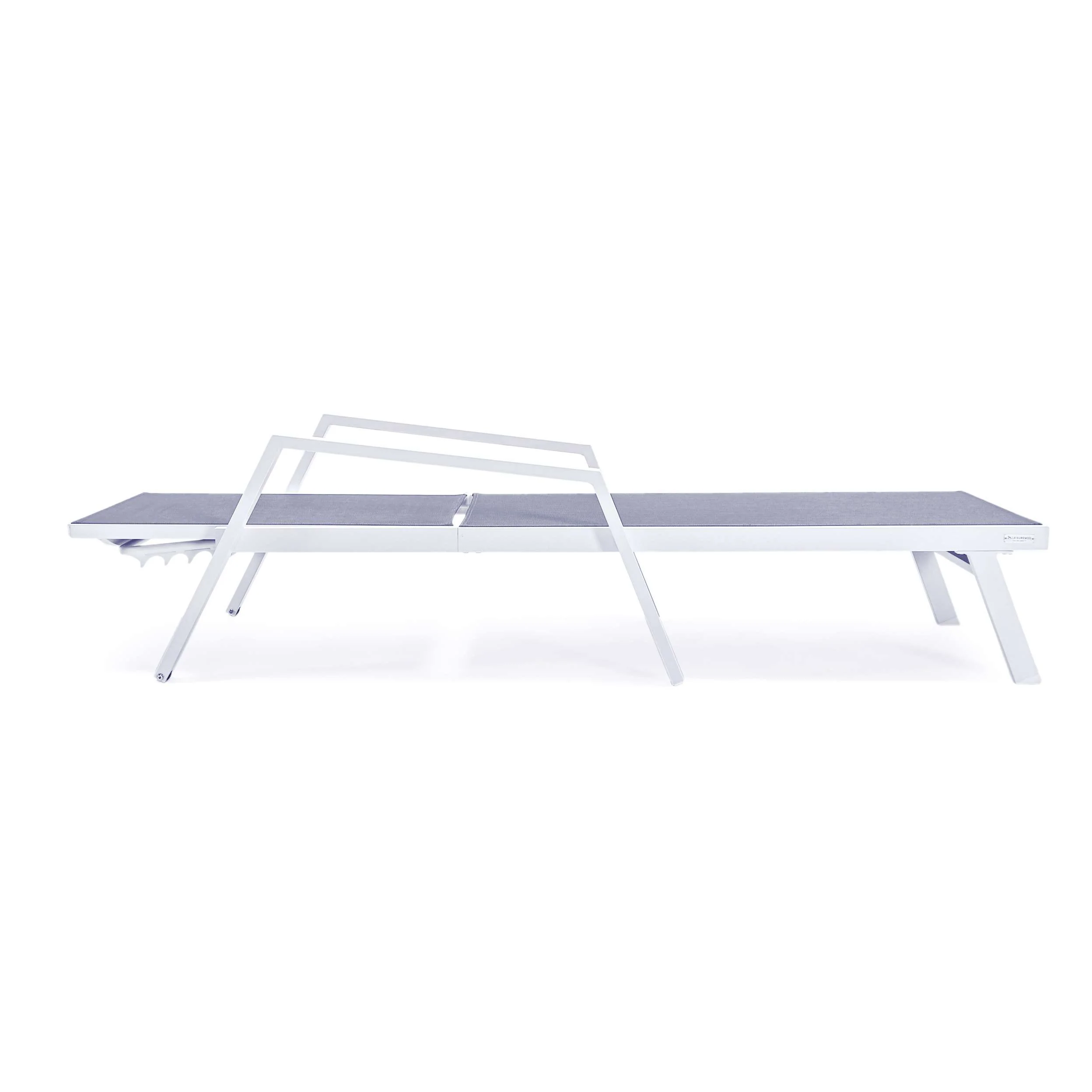 LeisureMod Marlin Modern White Aluminum Outdoor Patio Chaise Lounge Chair - MLAWCF21-77BL - Image 52