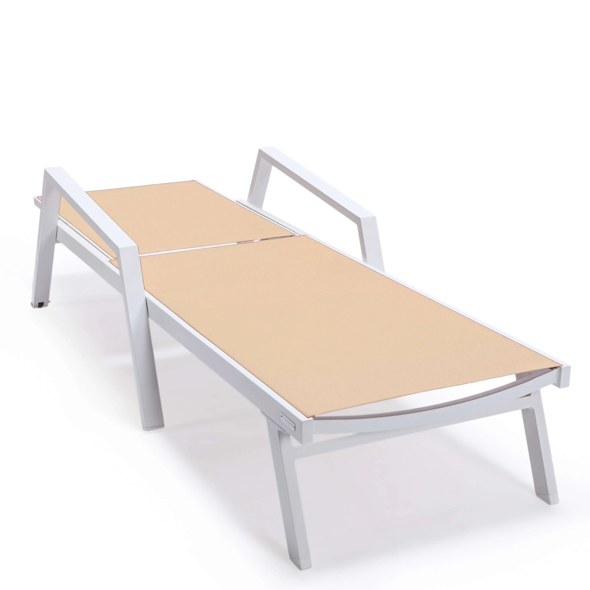 LeisureMod Marlin Modern White Aluminum Outdoor Patio Chaise Lounge Chair - MLAWCF21-77BL - Image 97