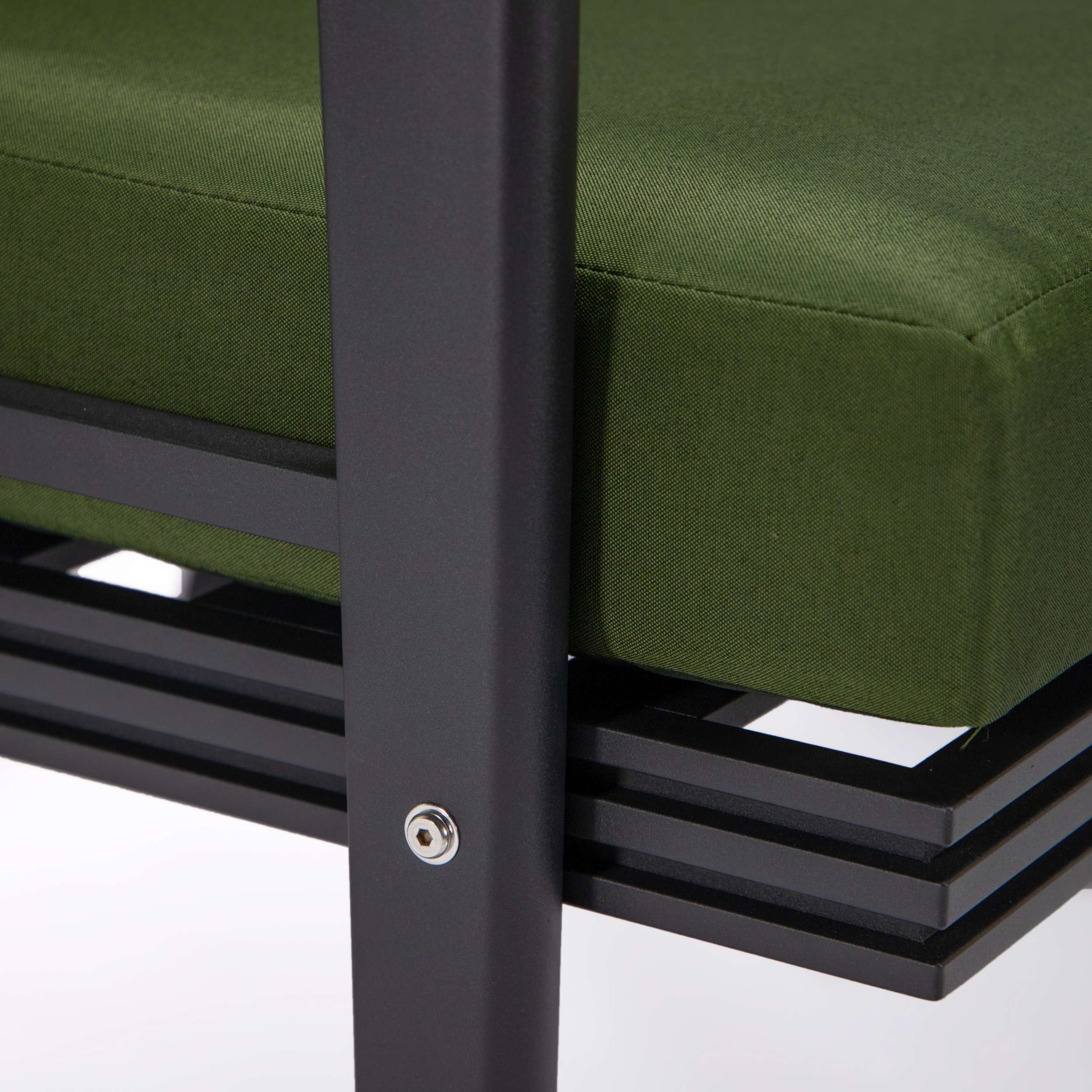 LeisureMod Walbrooke Modern Black Patio Conversation With Square Fire Pit & Tank Holder - Image 30