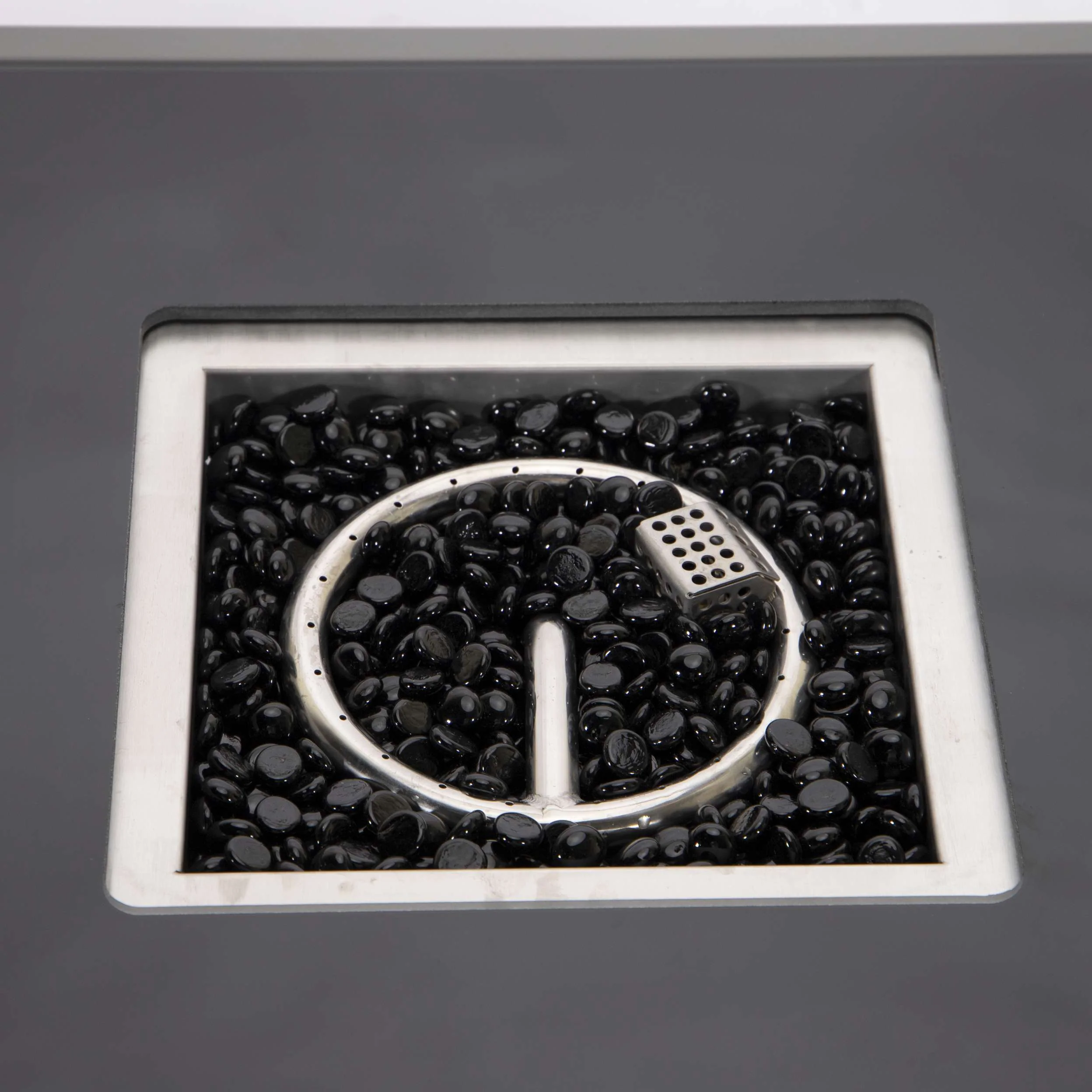 LeisureMod Walbrooke Modern Grey Patio Conversation With Square Fire Pit & Tank Holder - Image 16