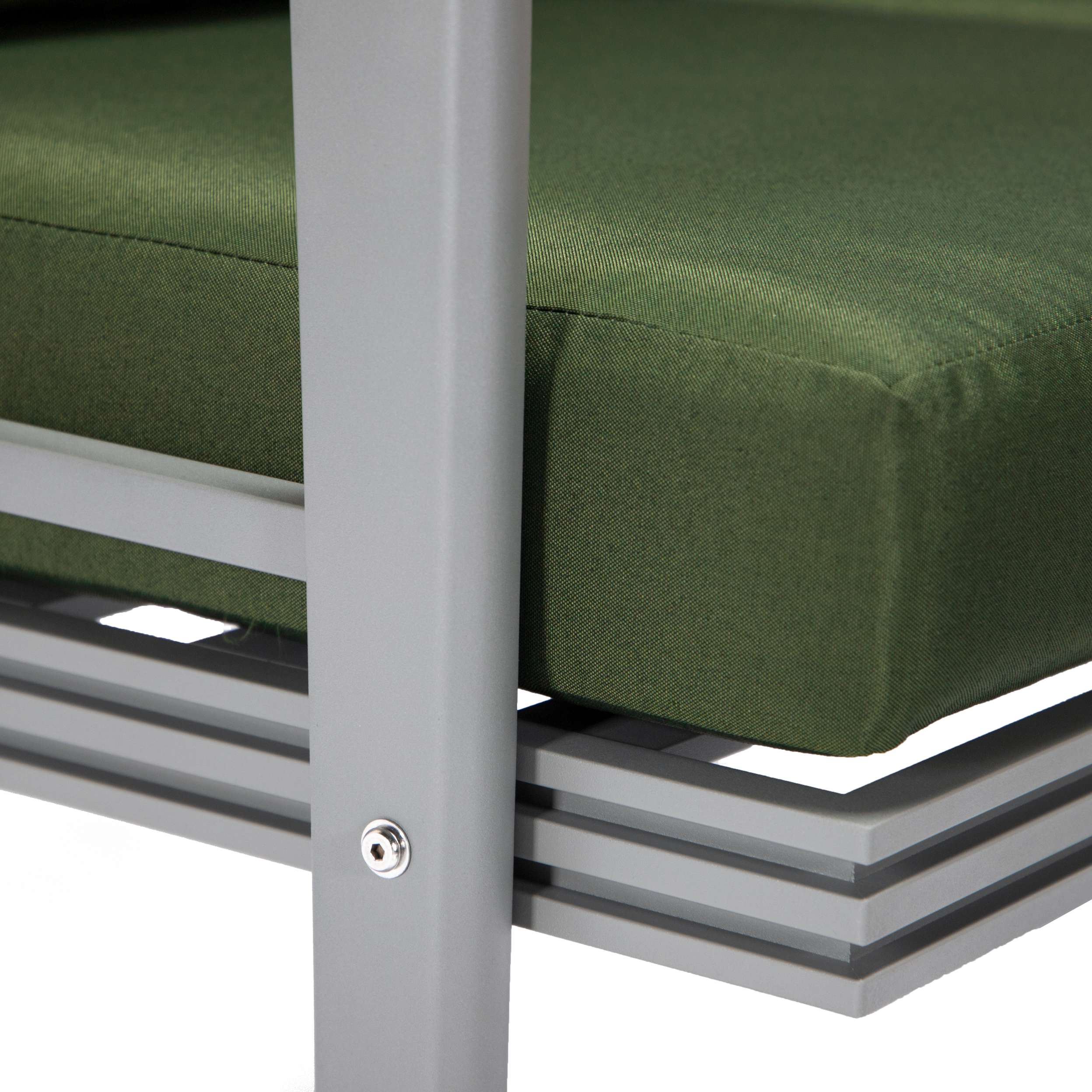 LeisureMod Walbrooke Modern Grey Patio Conversation With Square Fire Pit & Tank Holder - Image 38