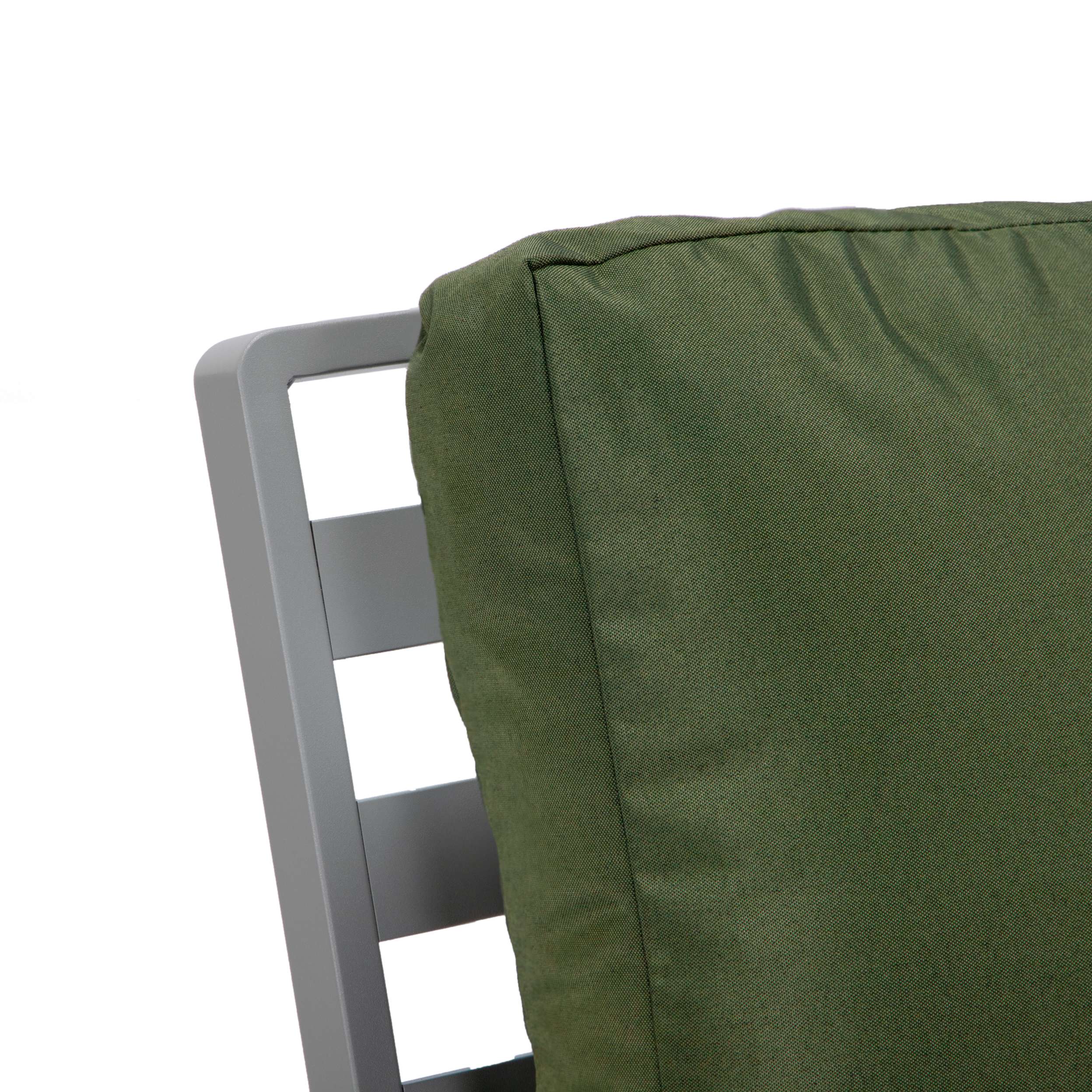LeisureMod Walbrooke Modern Grey Patio Conversation With Square Fire Pit & Tank Holder - Image 40