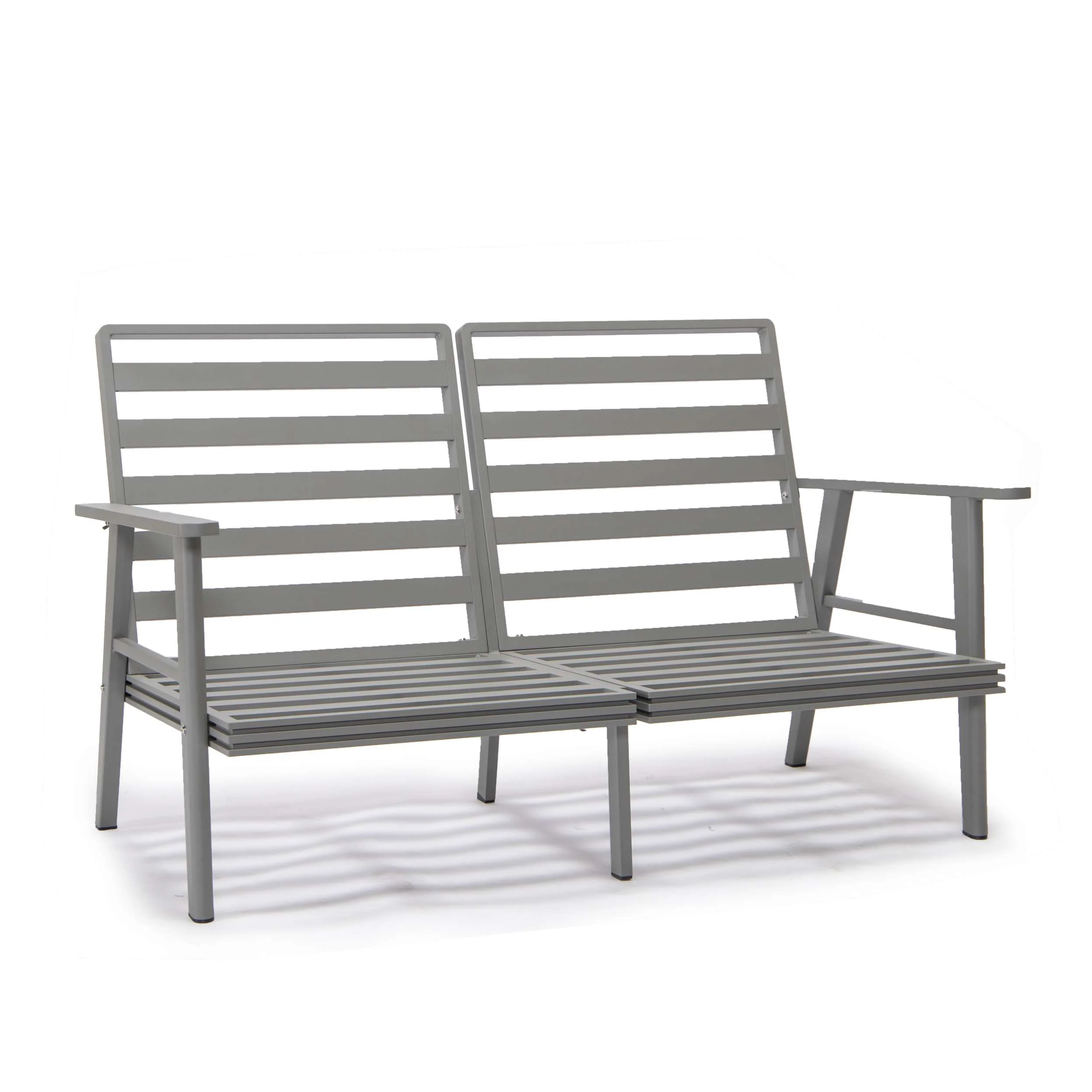 LeisureMod Walbrooke Modern Grey Patio Conversation With Square Fire Pit & Tank Holder - Image 42