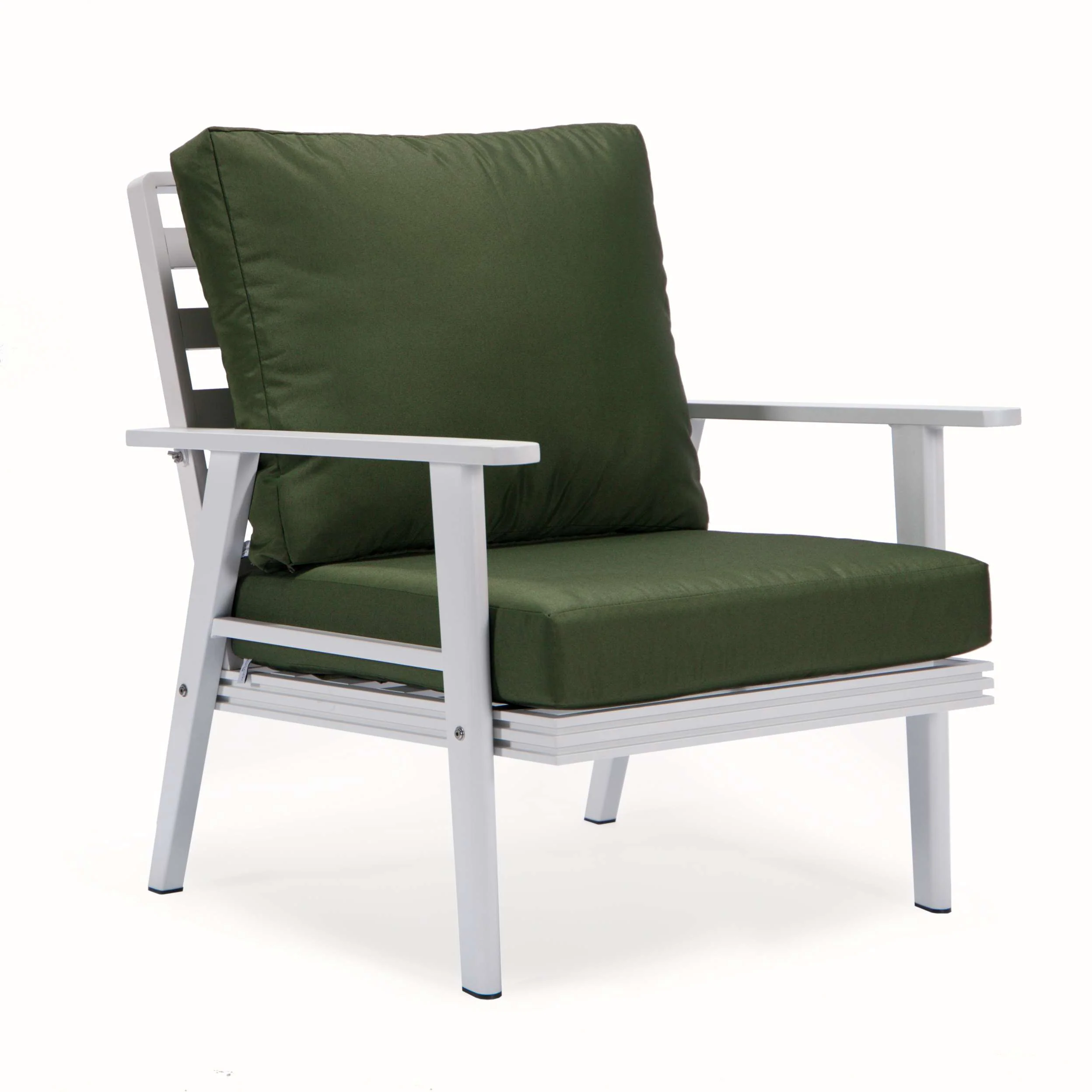 LeisureMod Walbrooke Modern White Patio Conversation With Square Fire Pit & Tank Holder - Image 68