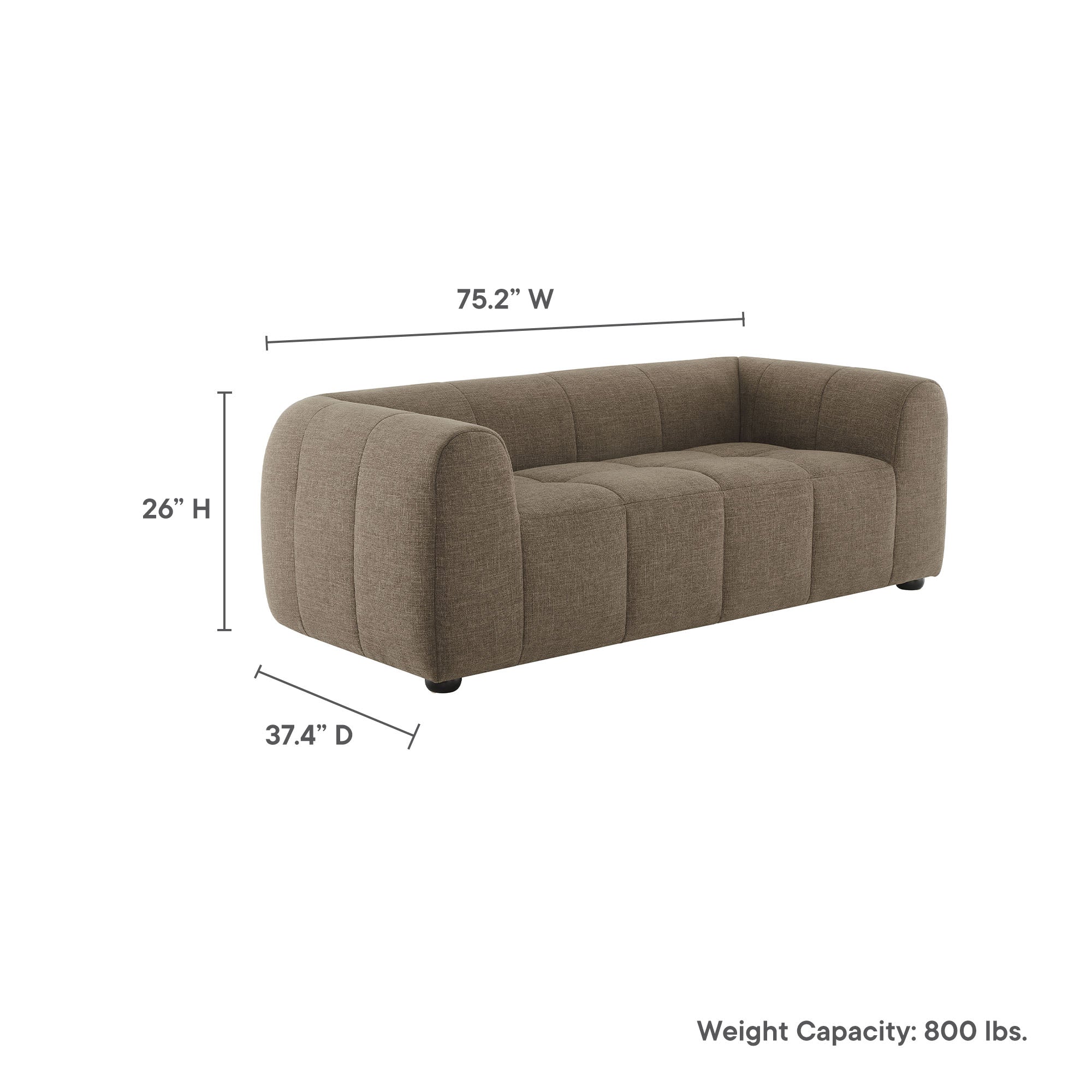 Liana Upholstered Fabric Loveseat by Modway - Image 18