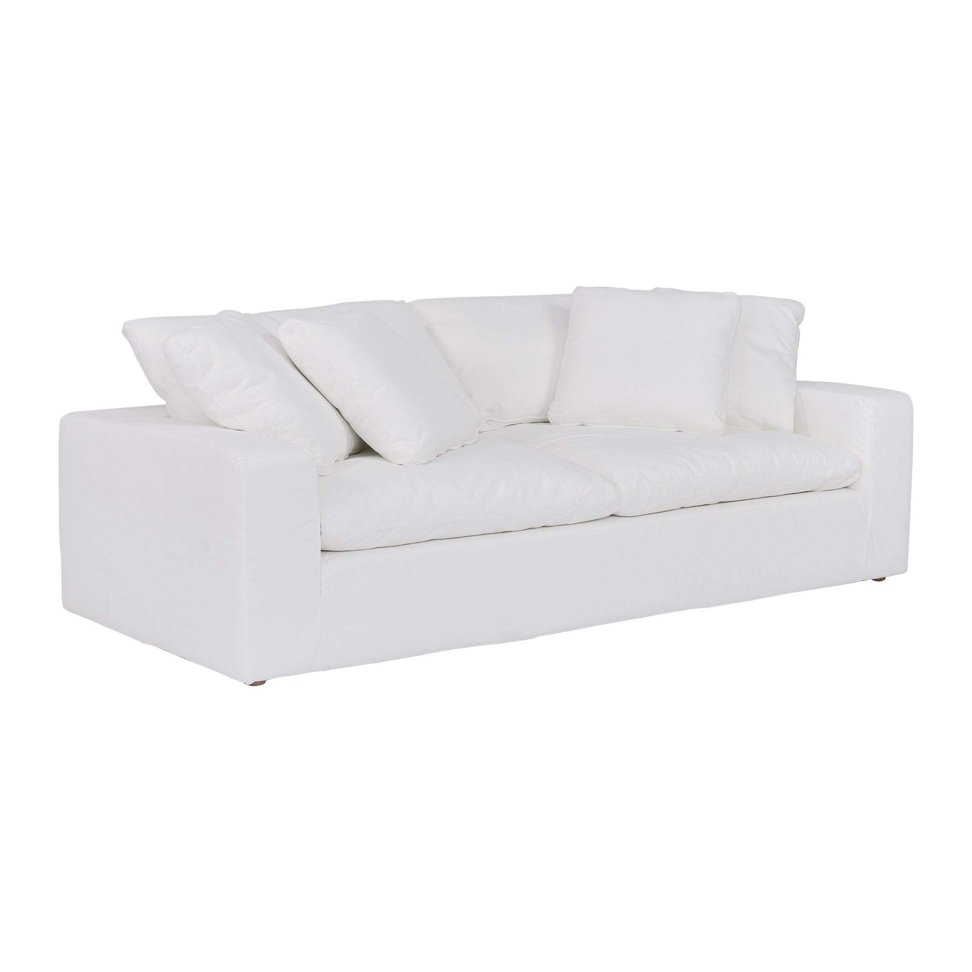Liberty 96.5" Upholstered Sofa in Slate Gray By Armen Living - Image 11