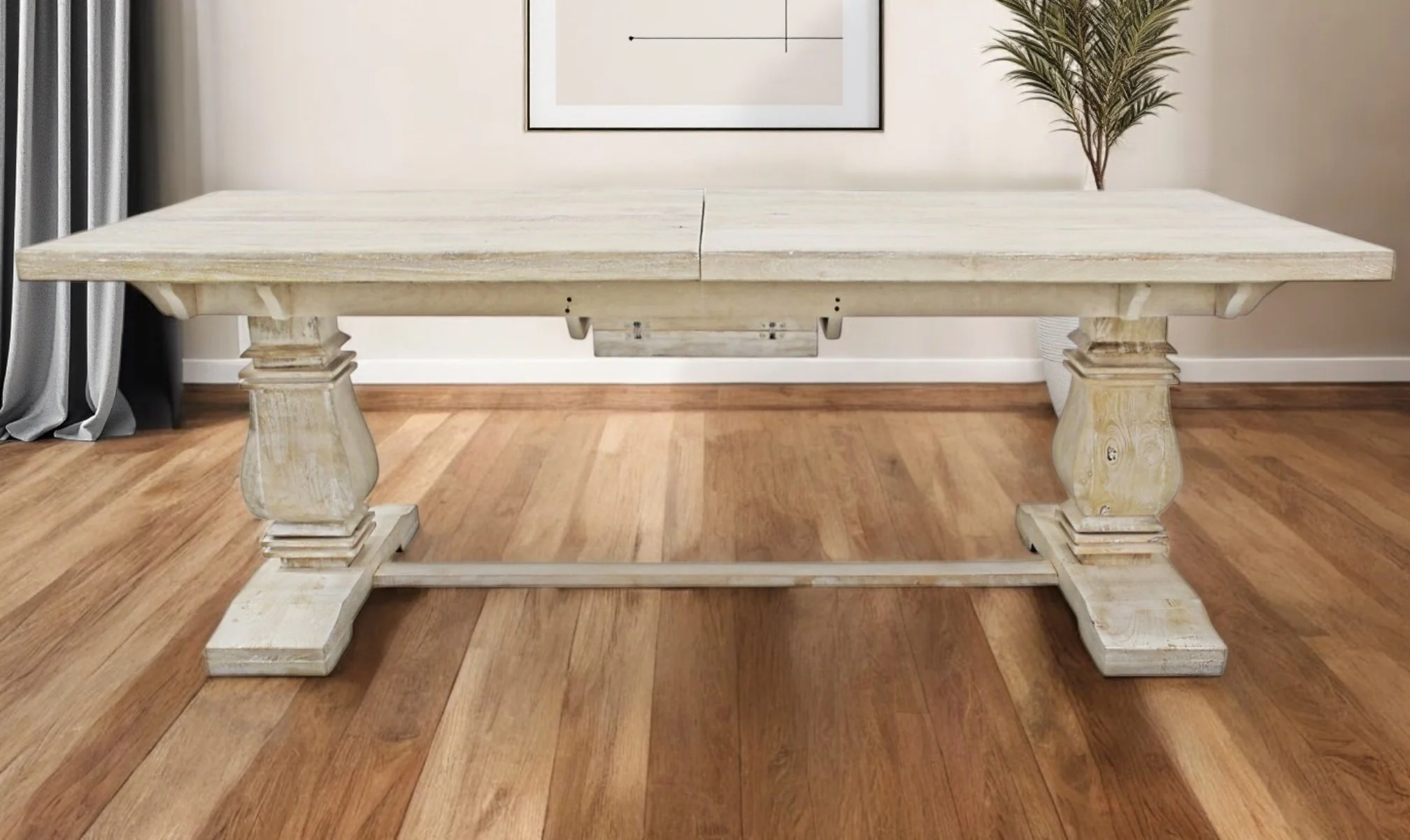 Light Brown Rectangular Solid Wood Butterfly Leaf Dining Table By Homeroots