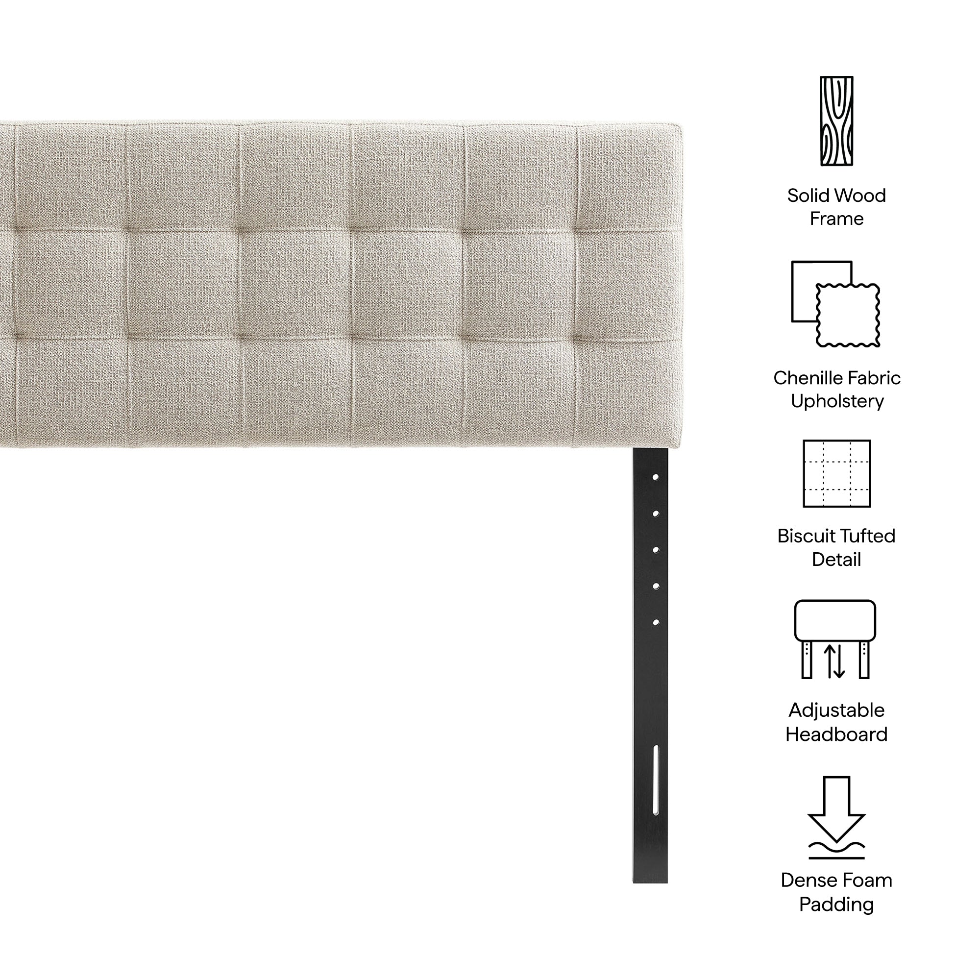Lily Upholstered Queen Size Headboard by Modway - Image 7