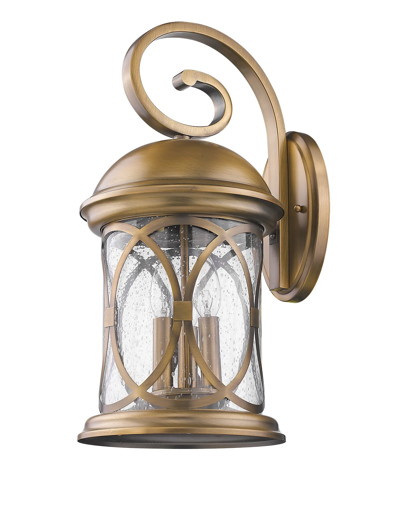 Lincoln 3-Light Antique Brass Wall Light By Homeroots