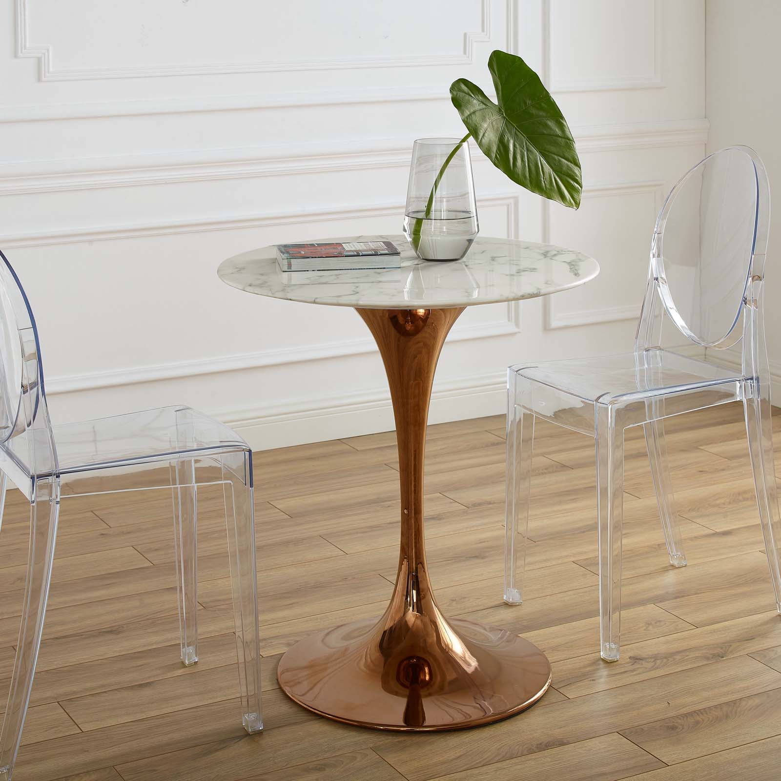 Lippa 28" Round Artificial Marble Dining Table By Modway - EEI-3222