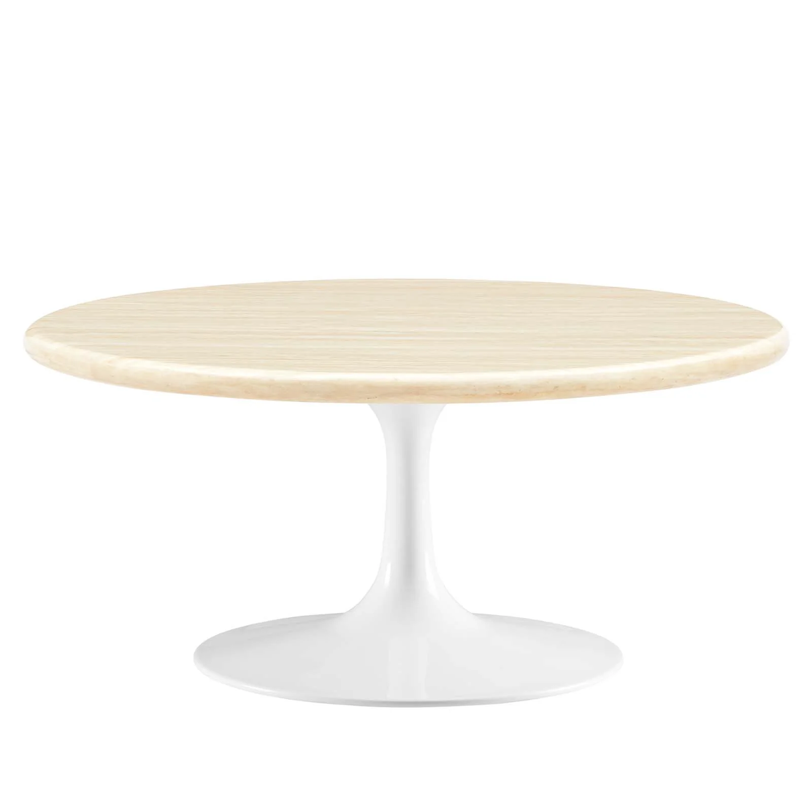 Lippa 36” Round Artificial Travertine Coffee Table By Modway - EEI-6749 - Image 2