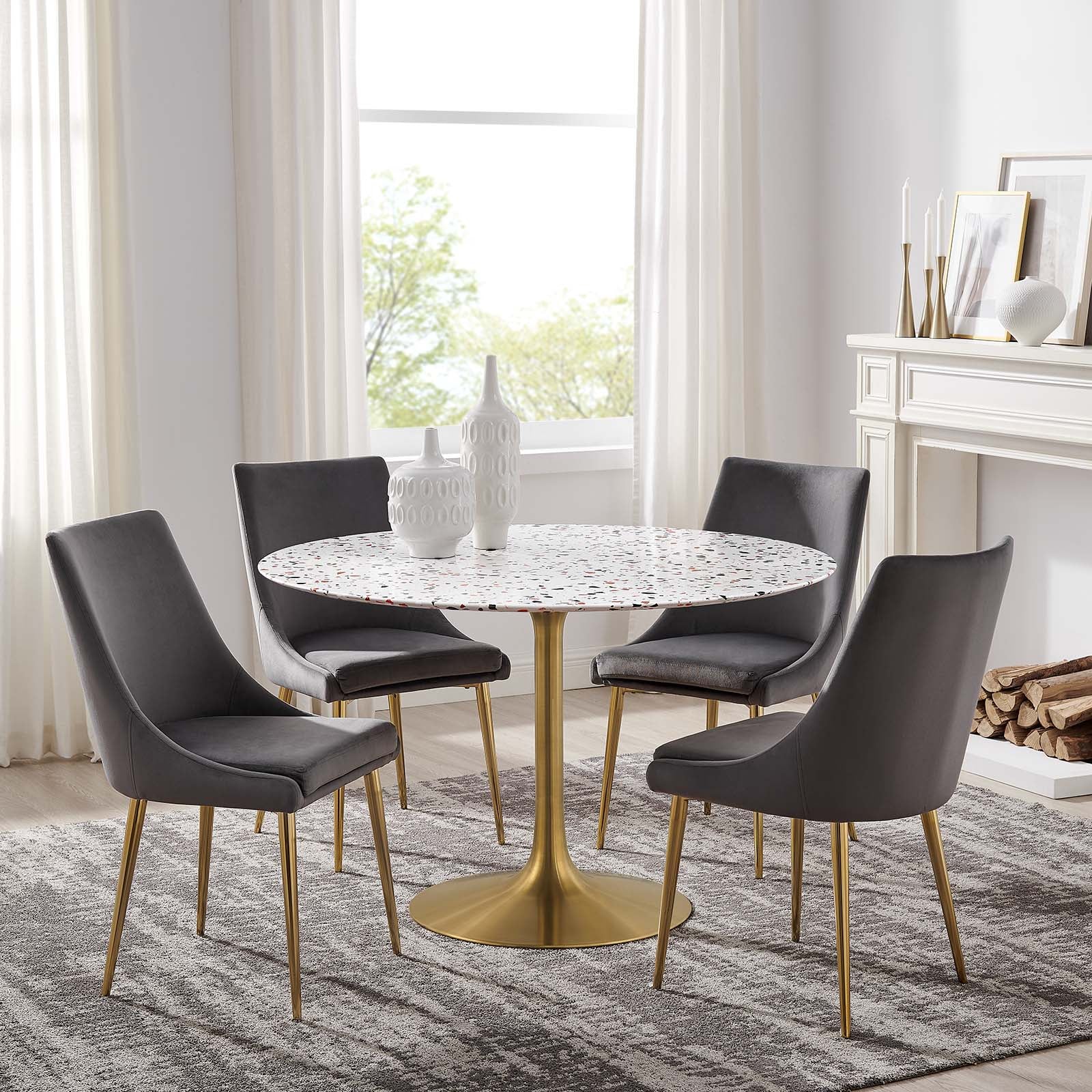 Lippa 47" Round Terrazzo Dining Table By Modway - EEI-5730