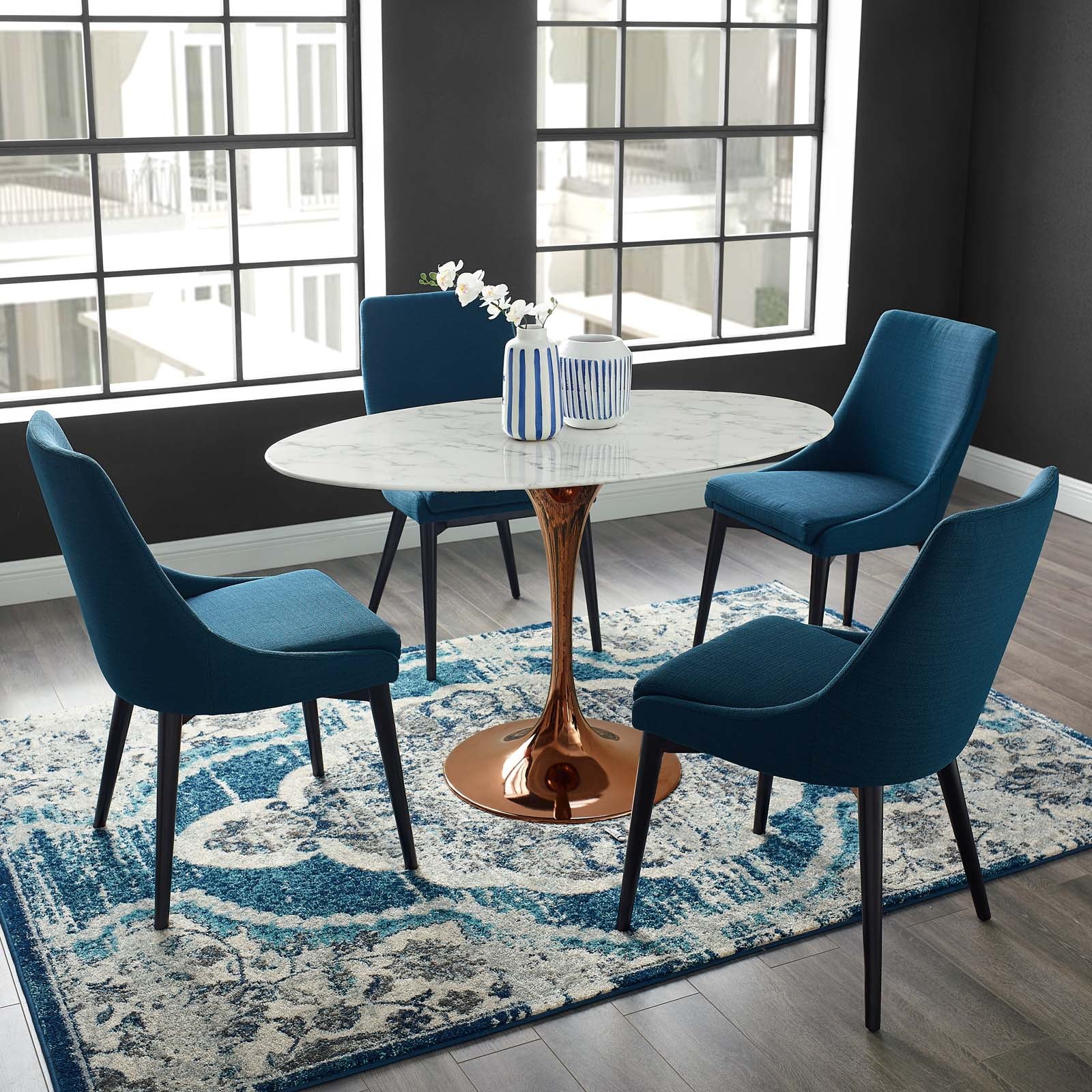 Lippa 48" Oval Artificial Marble Dining Table By Modway - EEI-3225