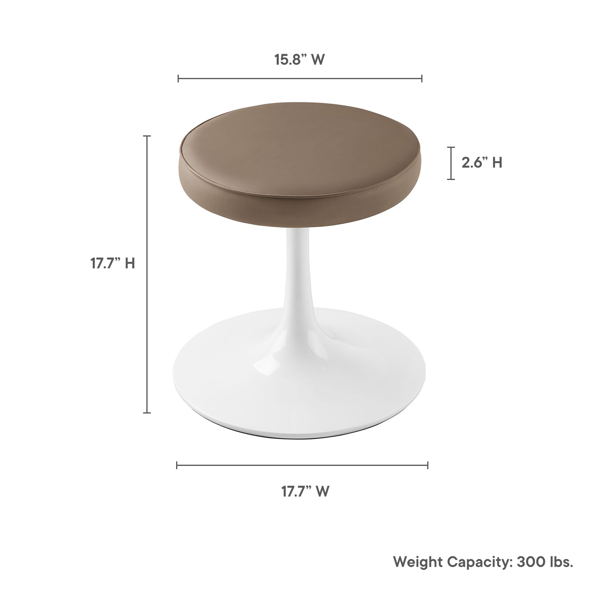 Lippa Vegan Leather Round Stool by Modway - Image 14