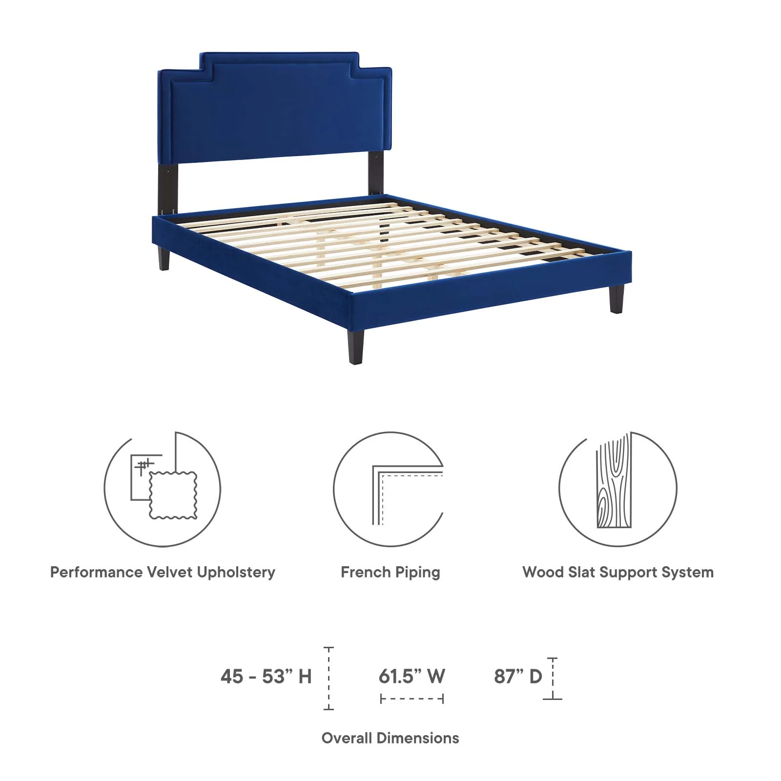 Liva Performance Velvet King Bed By Modway - MOD-6846 - Image 32