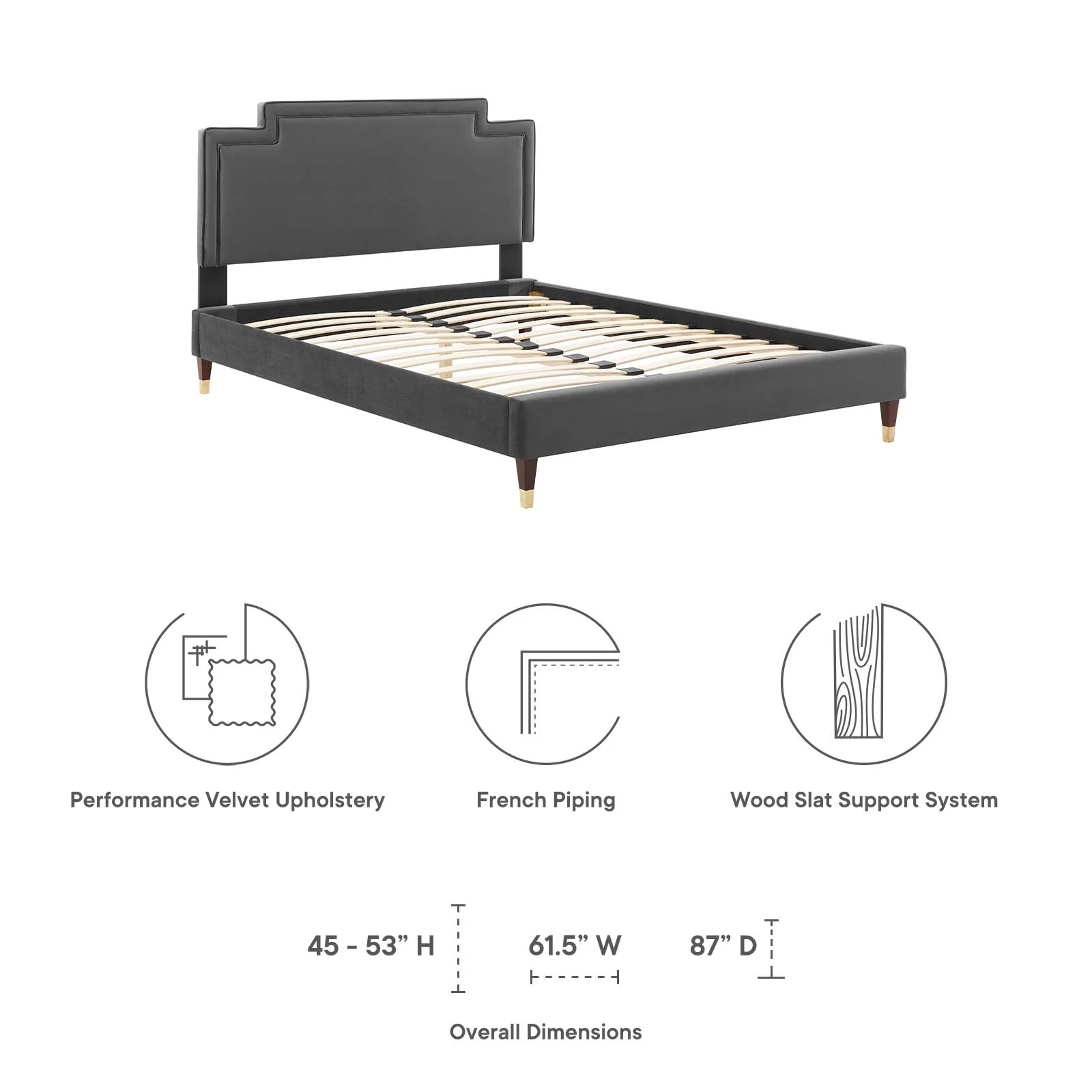 Liva Performance Velvet Queen Bed By Modway - MOD-6826 - Image 10