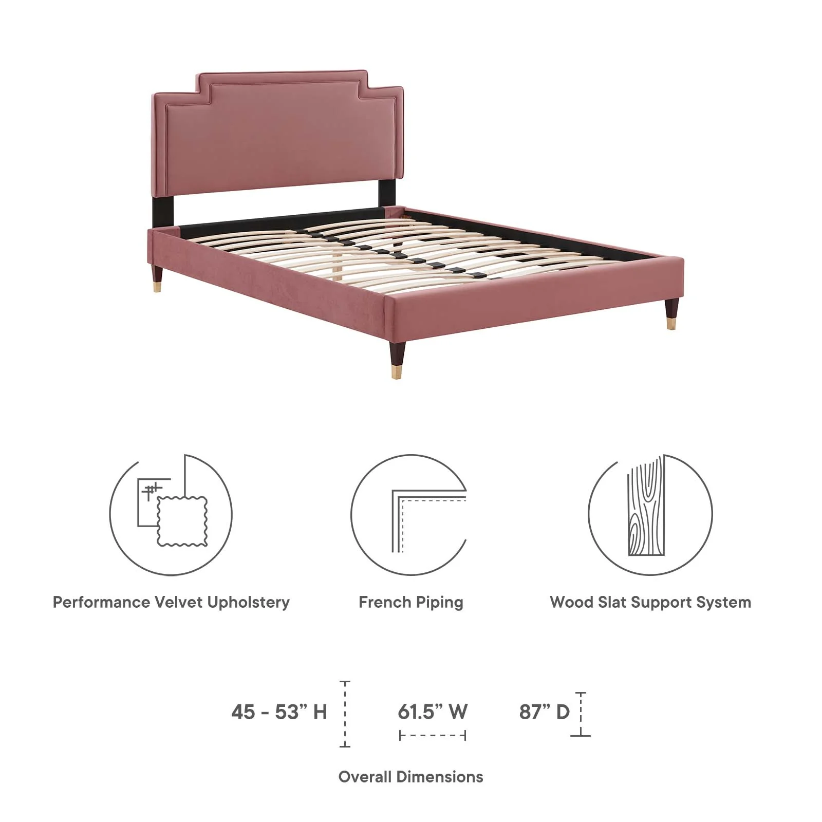 Liva Performance Velvet Queen Bed By Modway - MOD-6826 - Image 21
