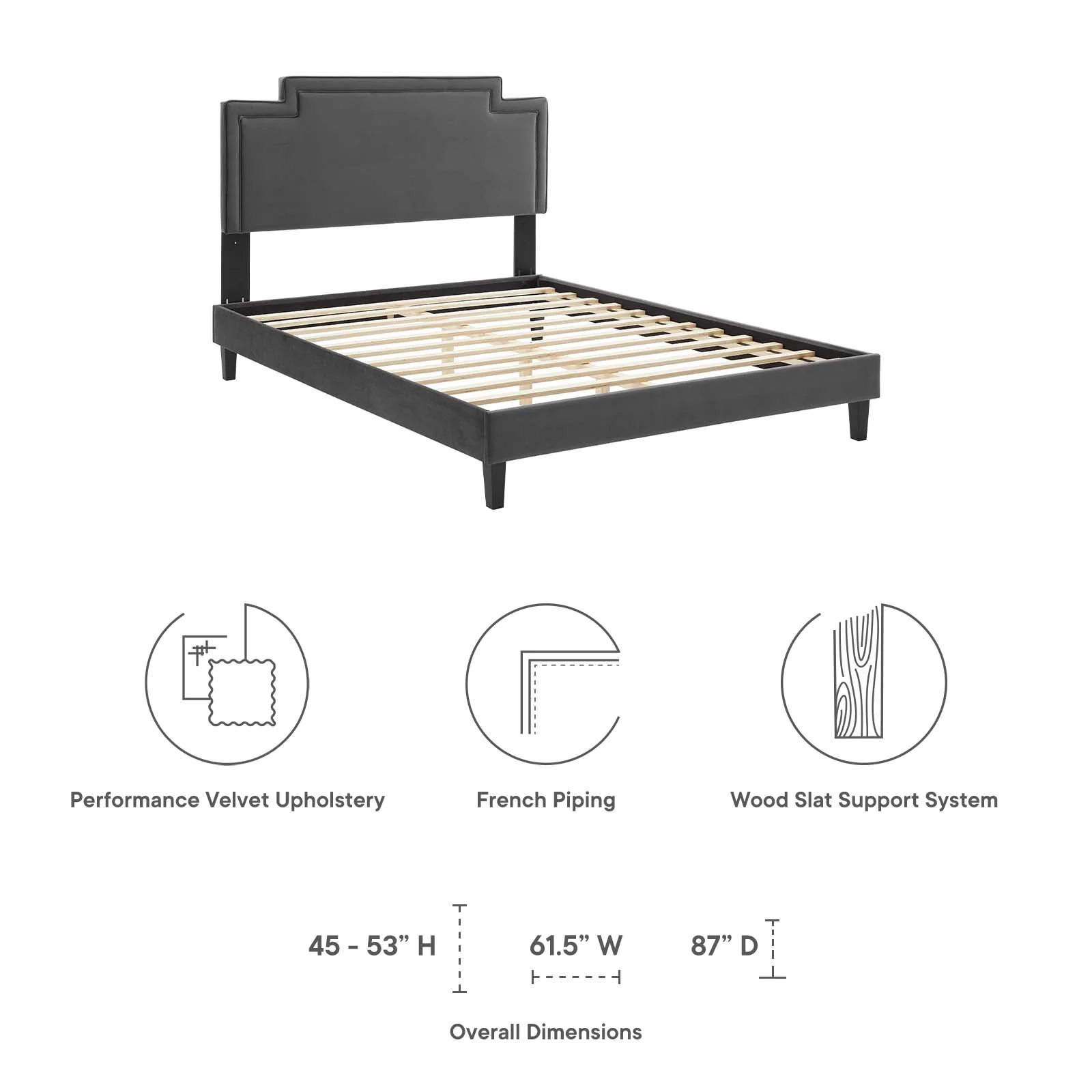 Liva Performance Velvet Queen Bed By Modway - MOD-6831 - Image 10