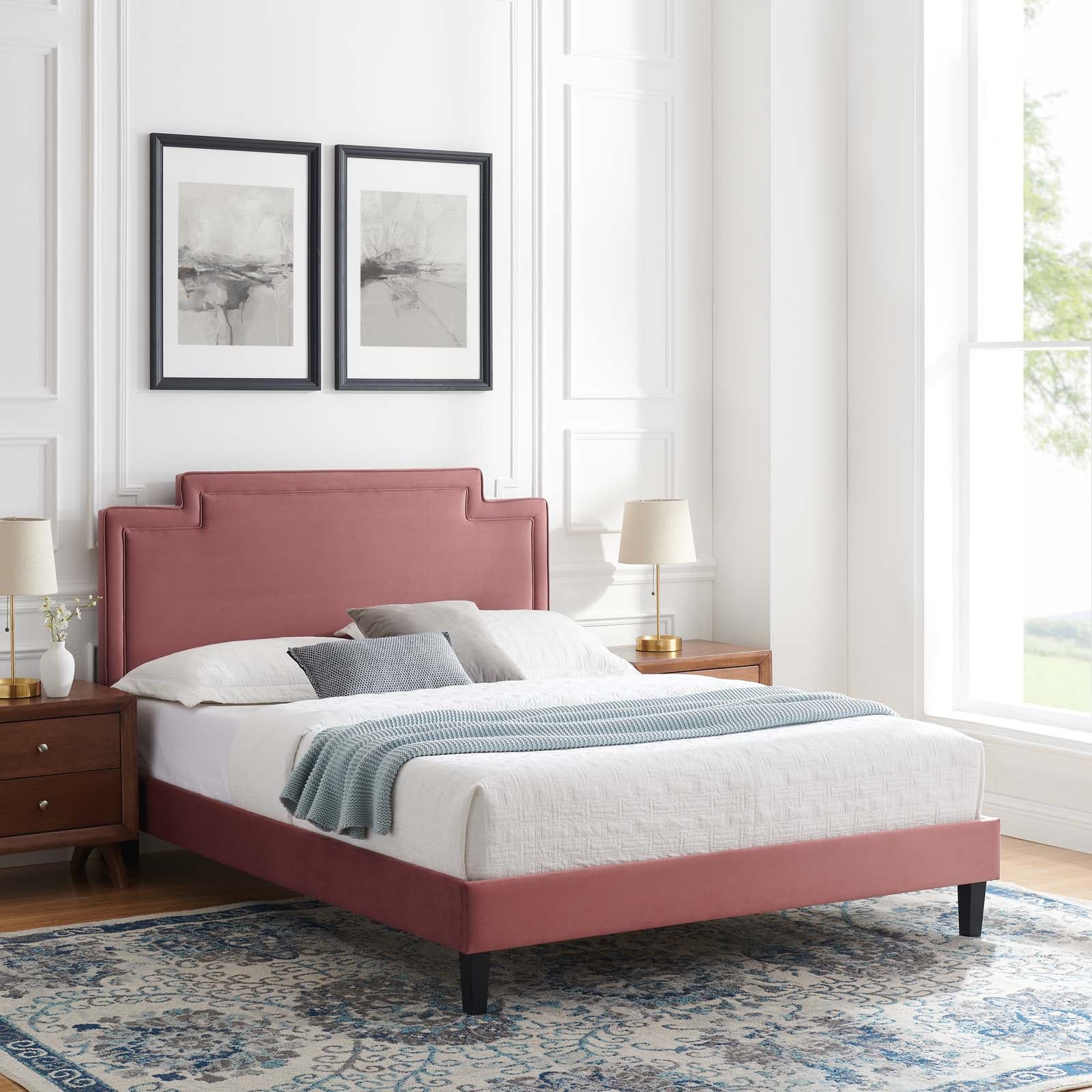 Liva Performance Velvet Queen Bed By Modway - MOD-6831 - Image 12