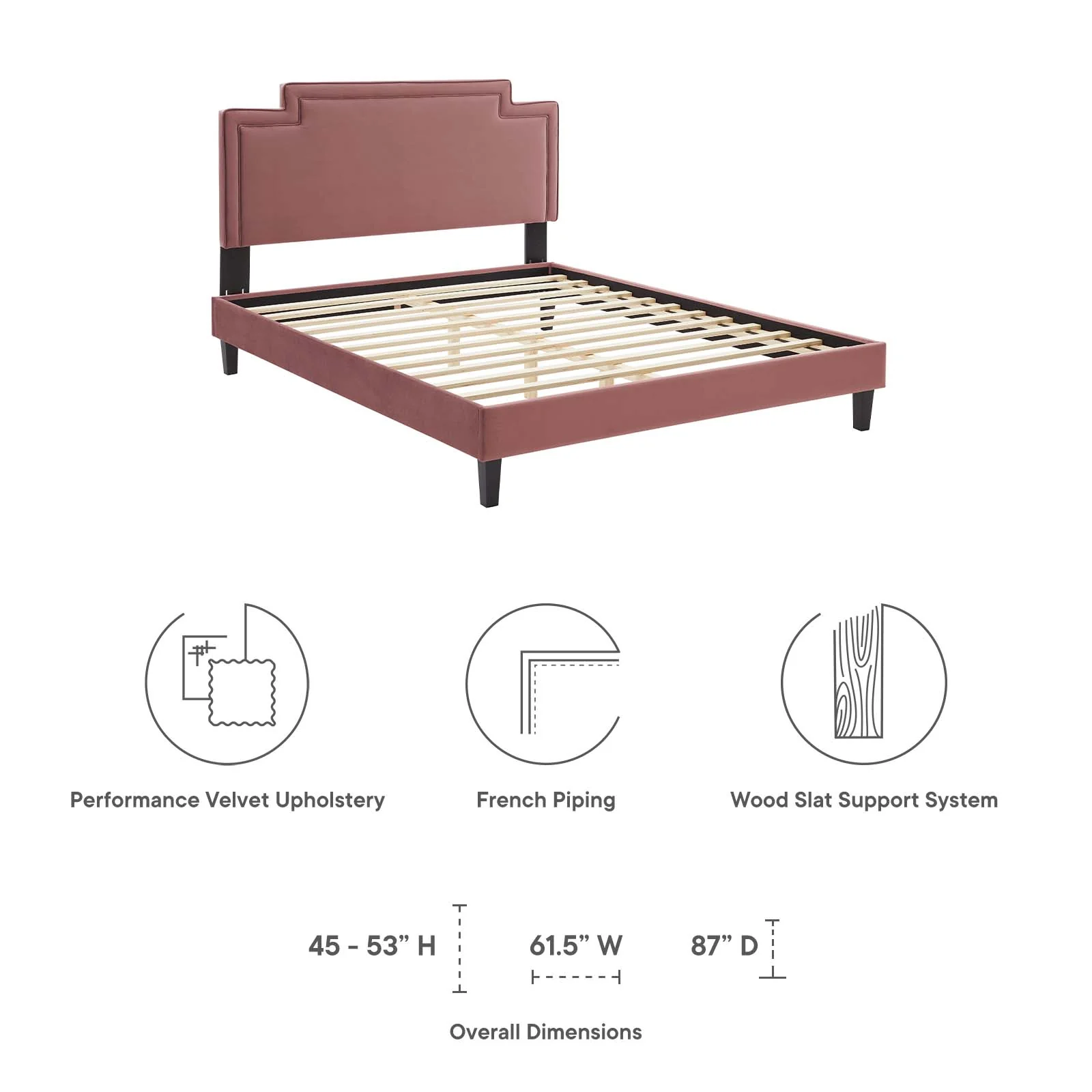 Liva Performance Velvet Queen Bed By Modway - MOD-6831 - Image 21