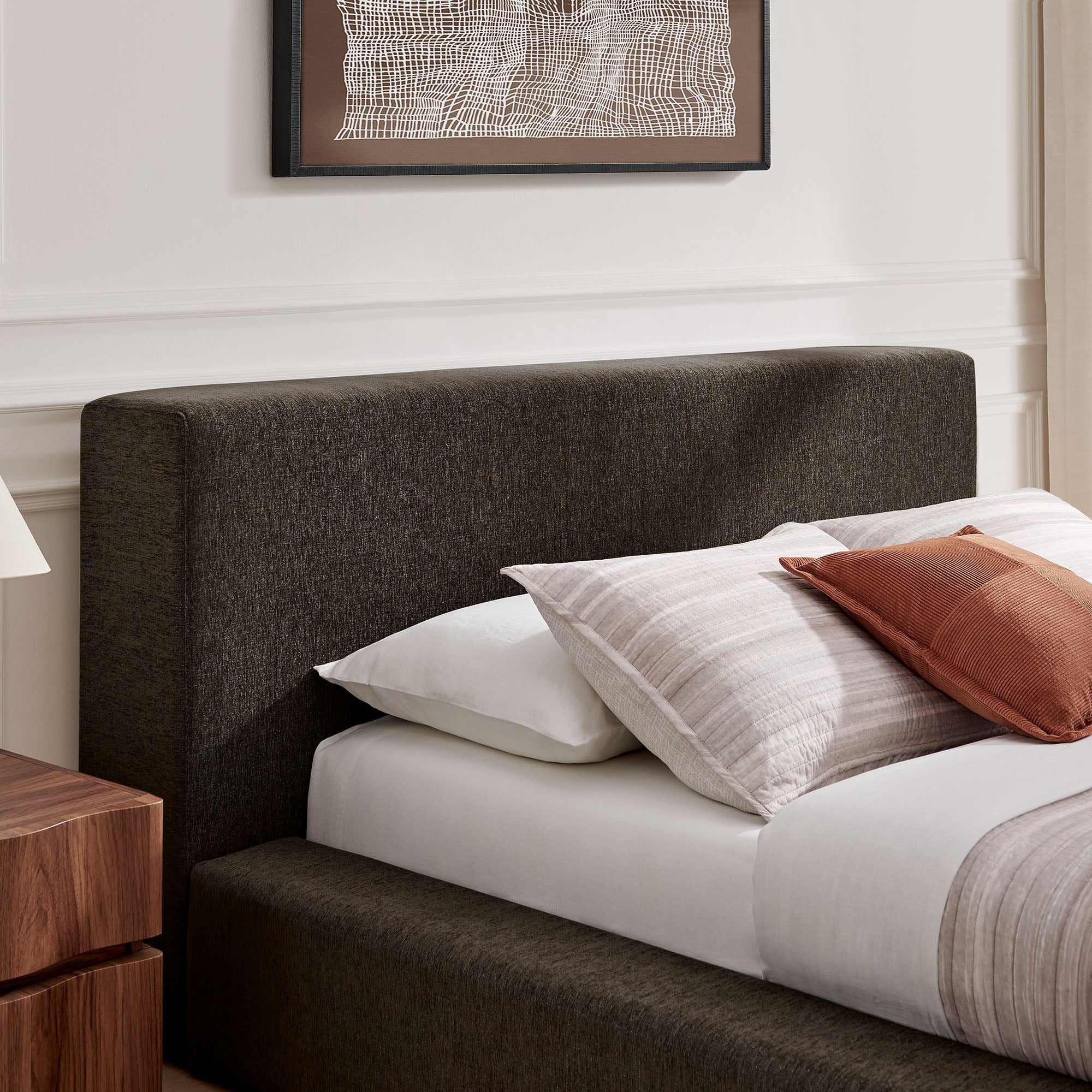 Luma Chenille Upholstered King Platform Bed Frame by Modway - Image 15