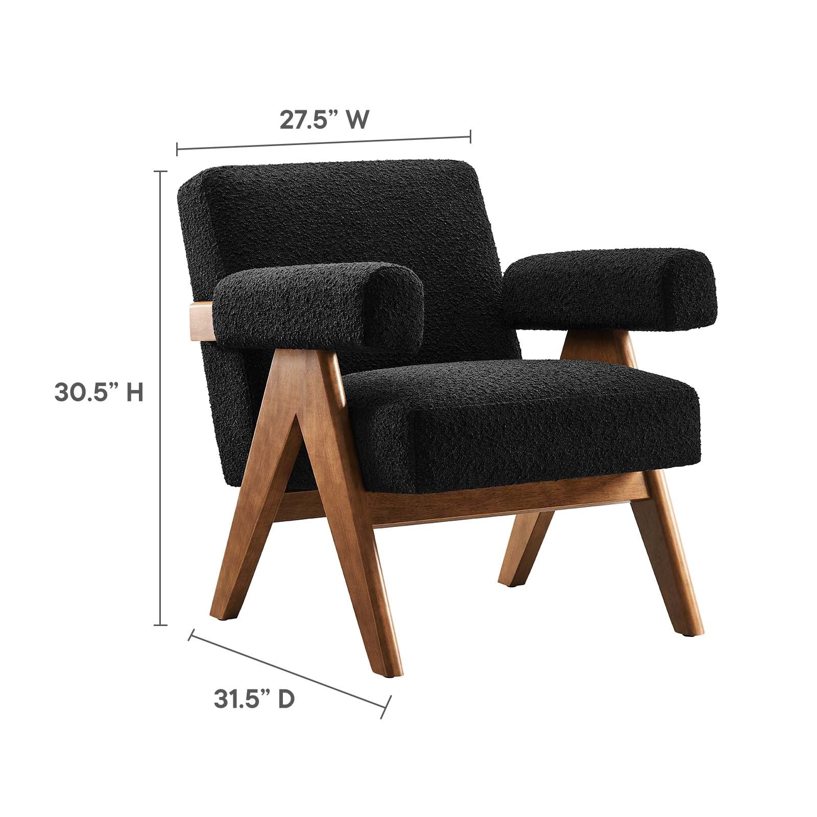 Lyra Boucle Fabric Armchair By Modway - EEI-6502 - Image 7