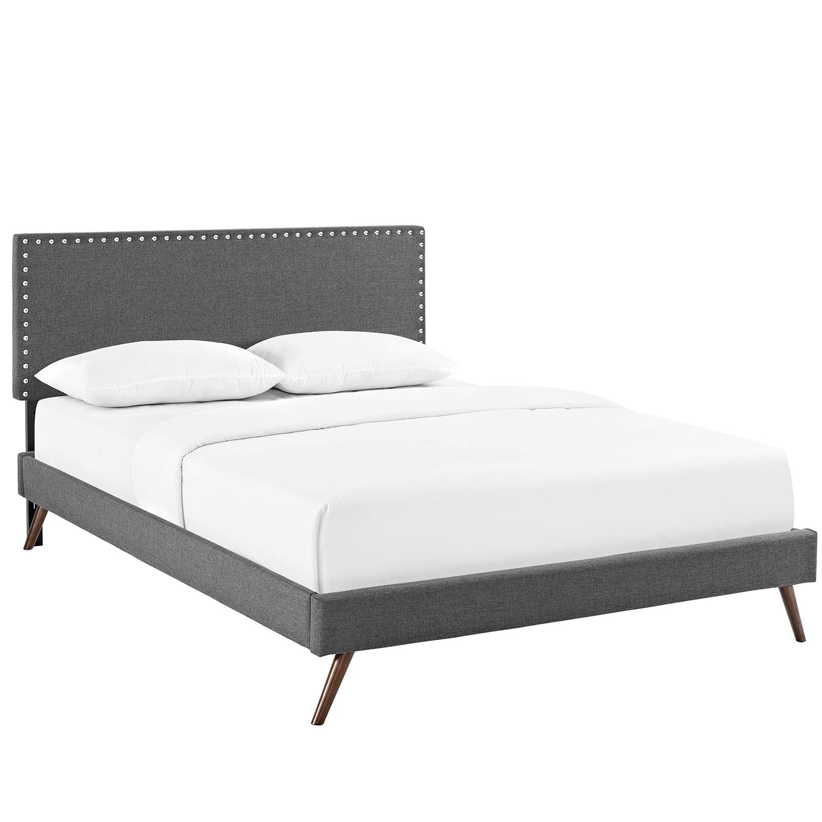 Macie Queen Fabric Platform Bed with Round Splayed Legs By Modway - MOD-5963 - Image 7