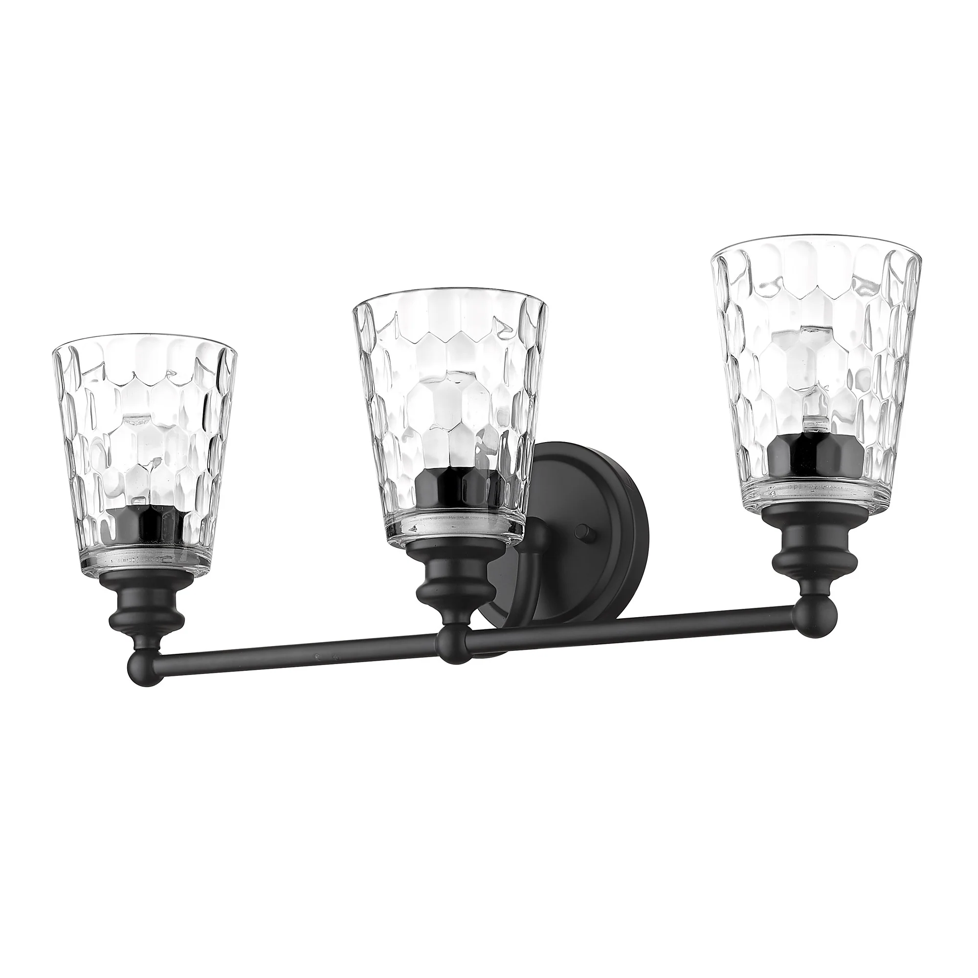 Mae 3-Light Matte Black Vanity By Homeroots