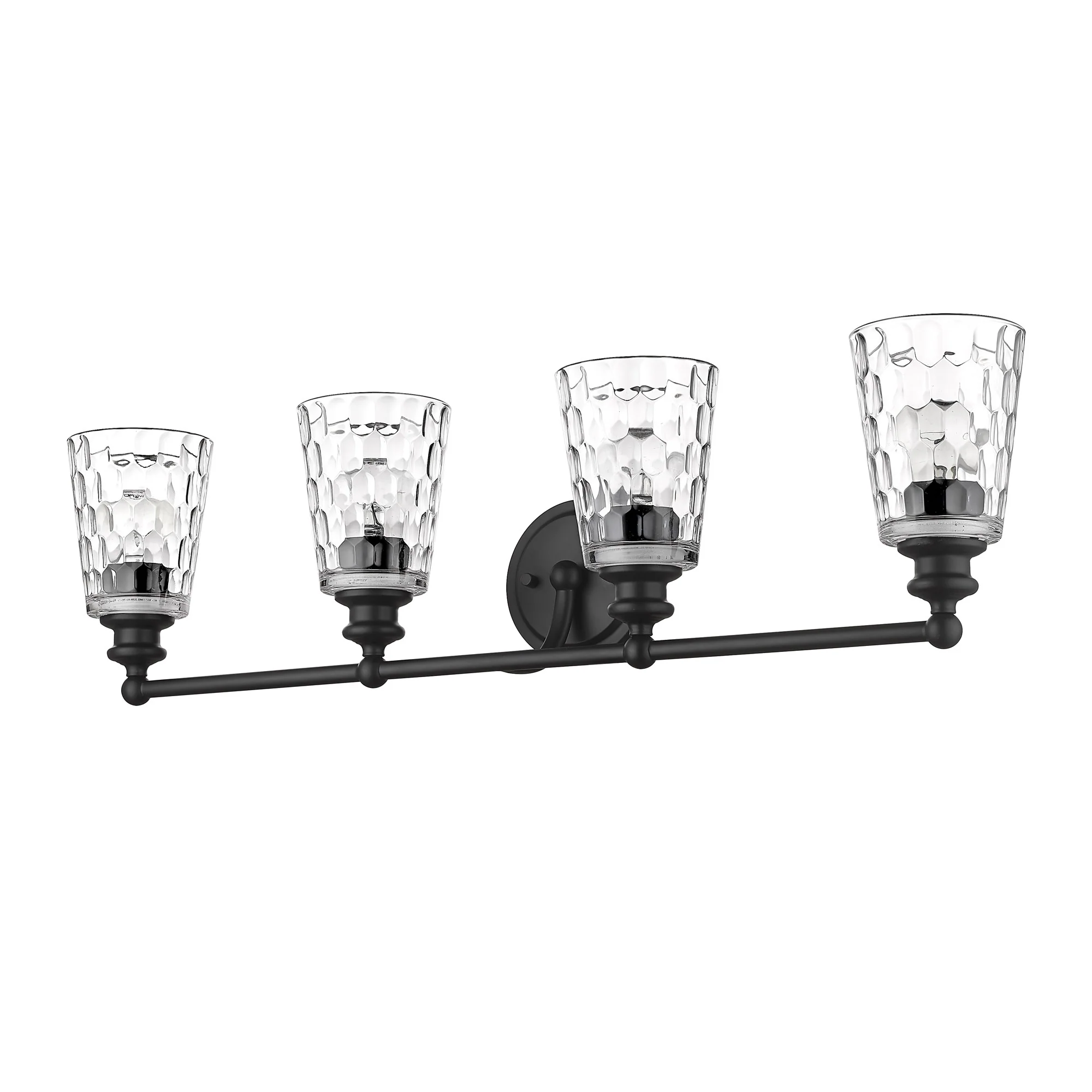 Mae 4-Light Matte Black Vanity By Homeroots