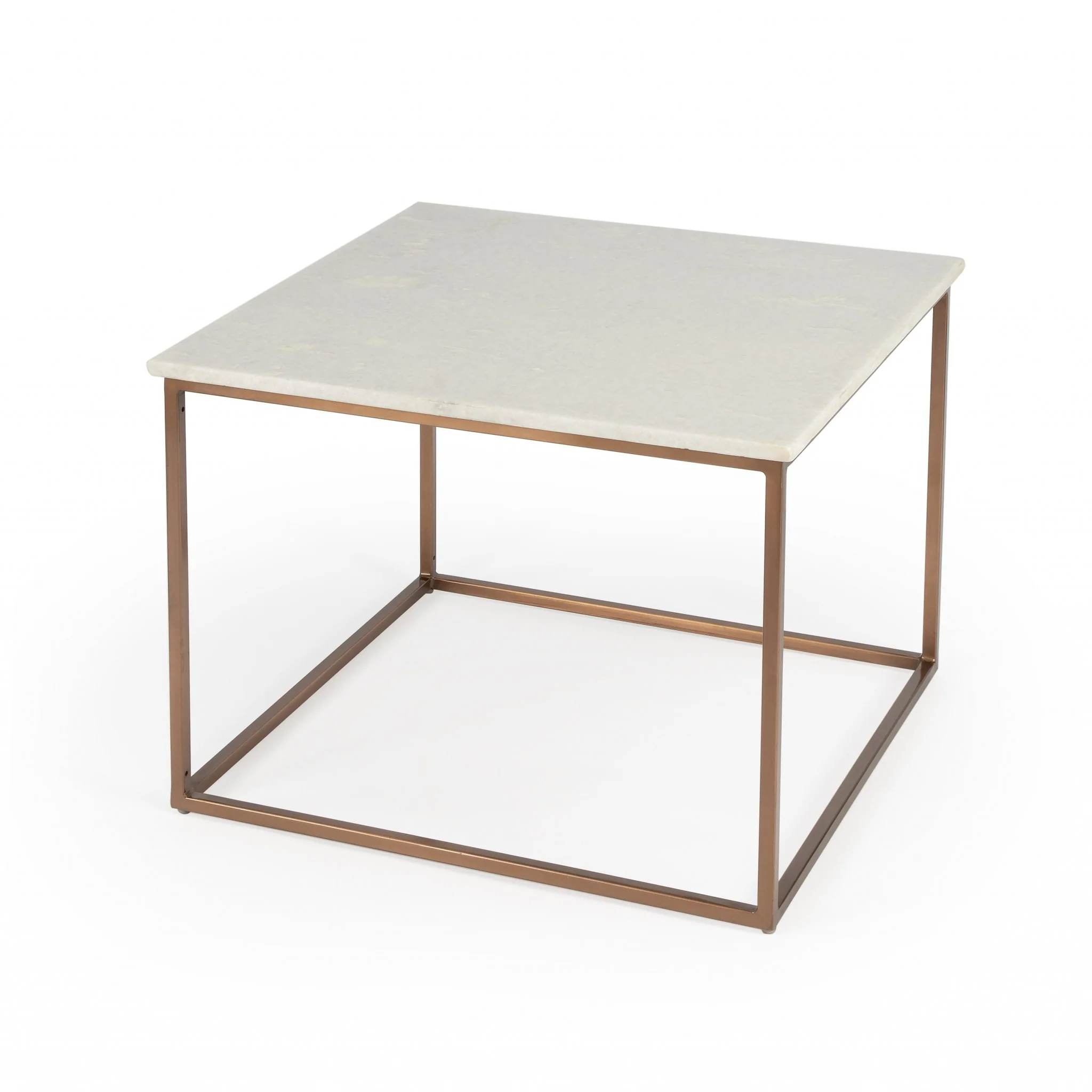 Marble and Metal Coffee Table By Homeroots