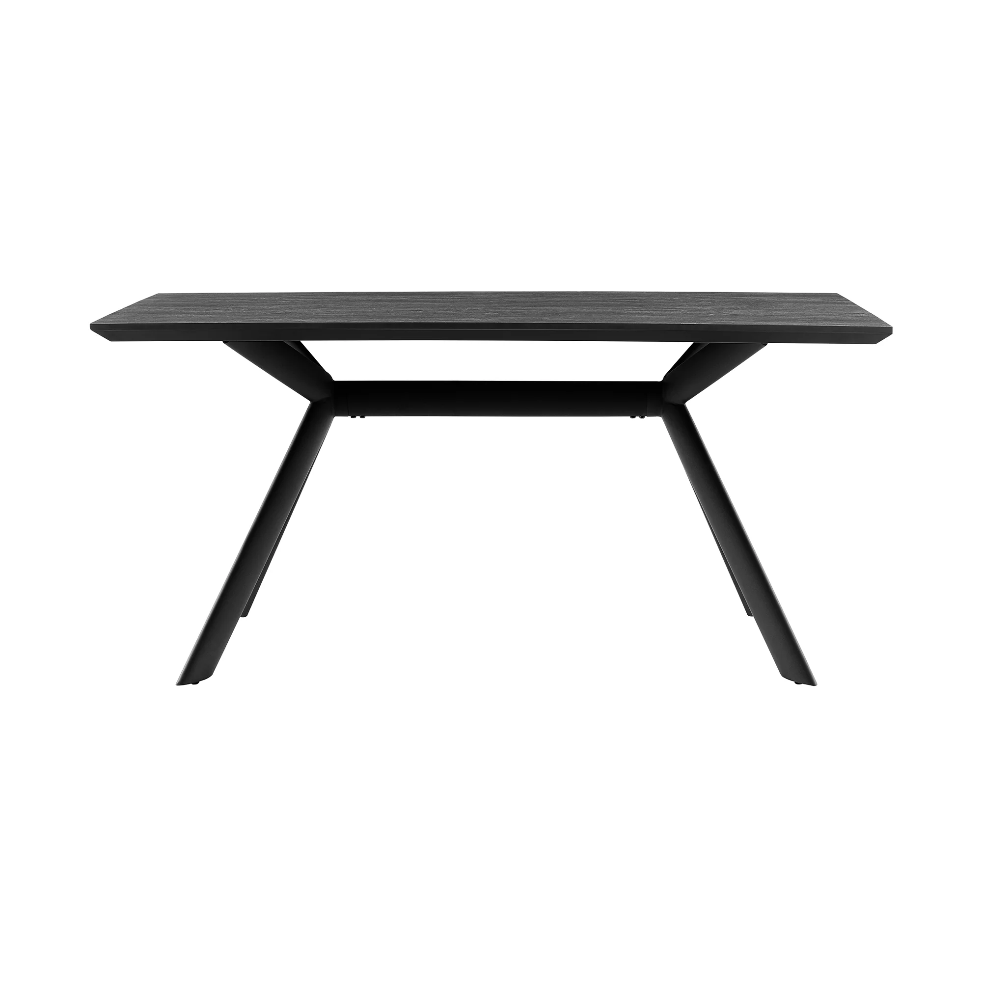 Margot Dark Gray Rectangular Dining Table with Black Finish By Armen Living - Image 2